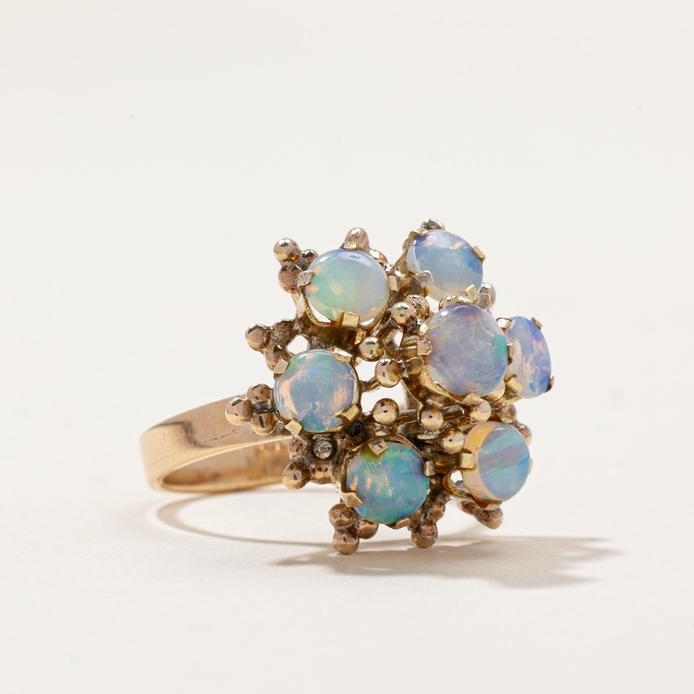 Vintage Opal Petal Cocktail Ring | 1.50ctw | SZ 5.75