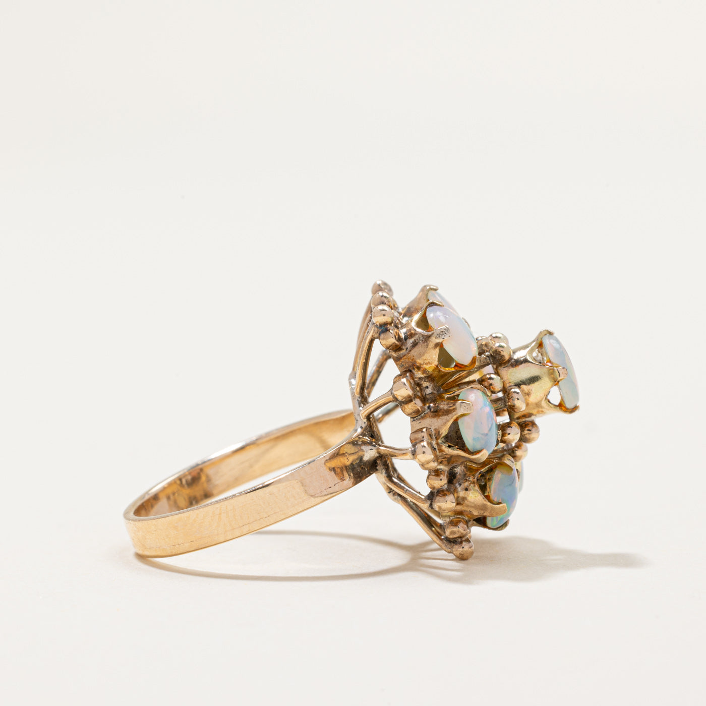 Vintage Opal Petal Cocktail Ring | 1.50ctw | SZ 5.75