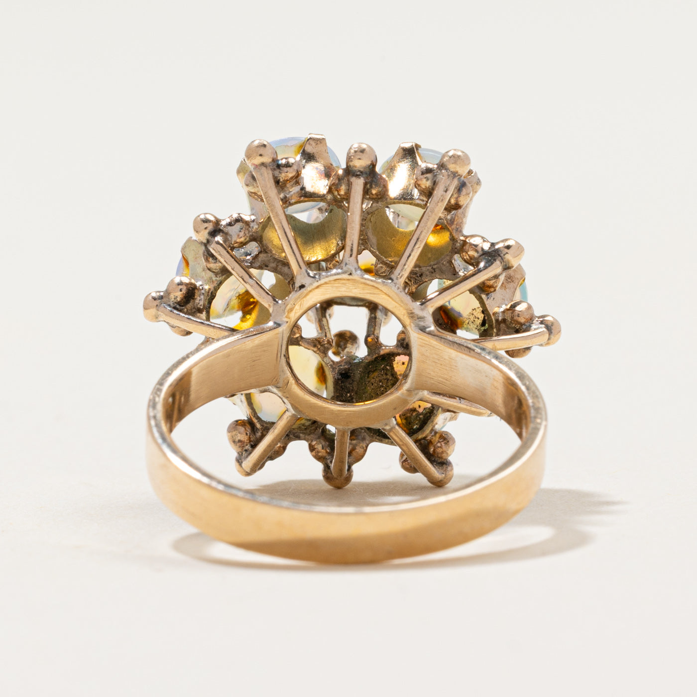 Vintage Opal Petal Cocktail Ring | 1.50ctw | SZ 5.75