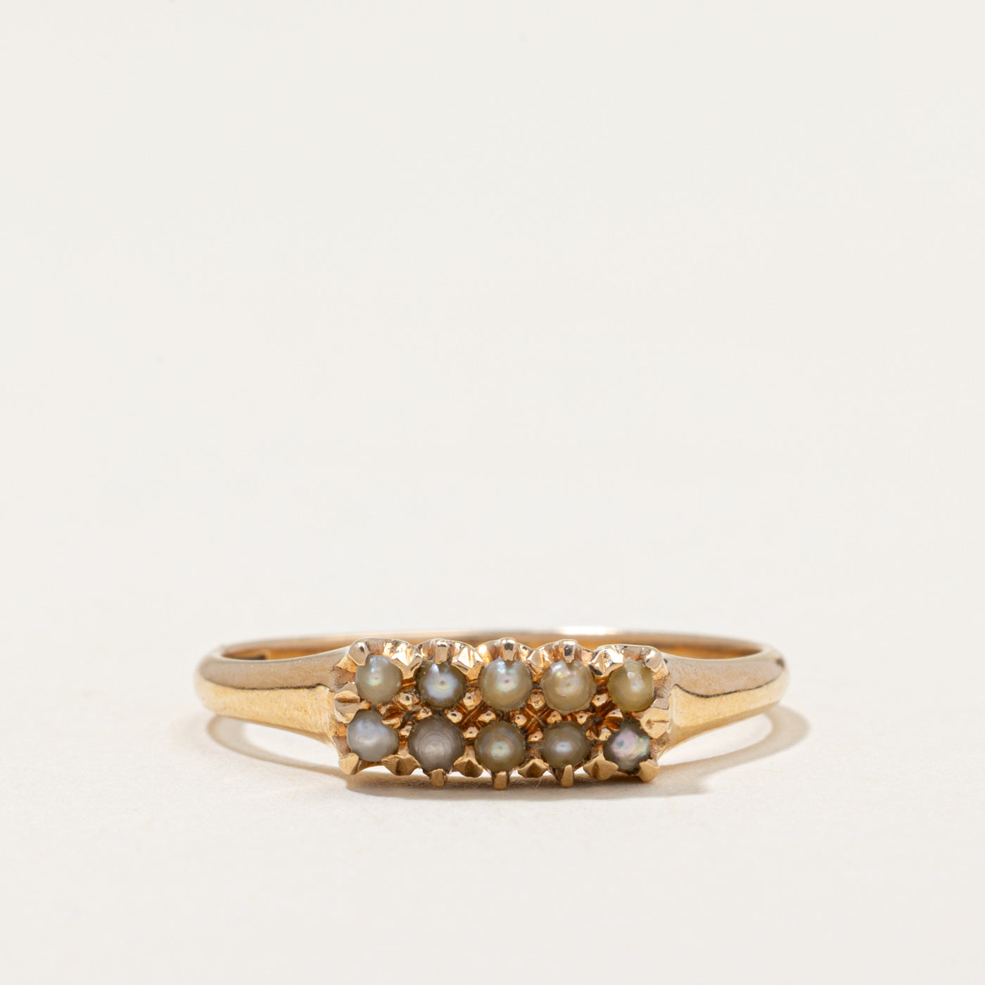 Vintage 14k Seed Pearls Ring | SZ 7