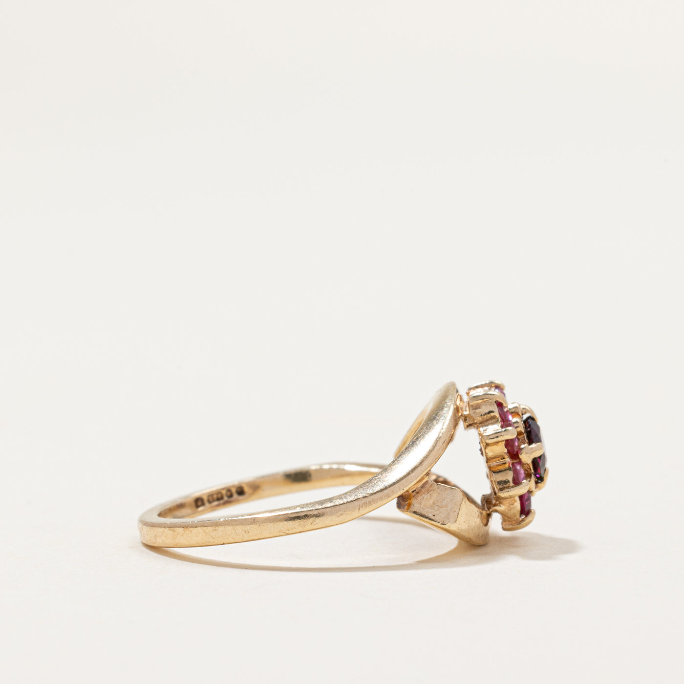 1976 London Ruby Petal Ring | 0.50ctw | SZ 7