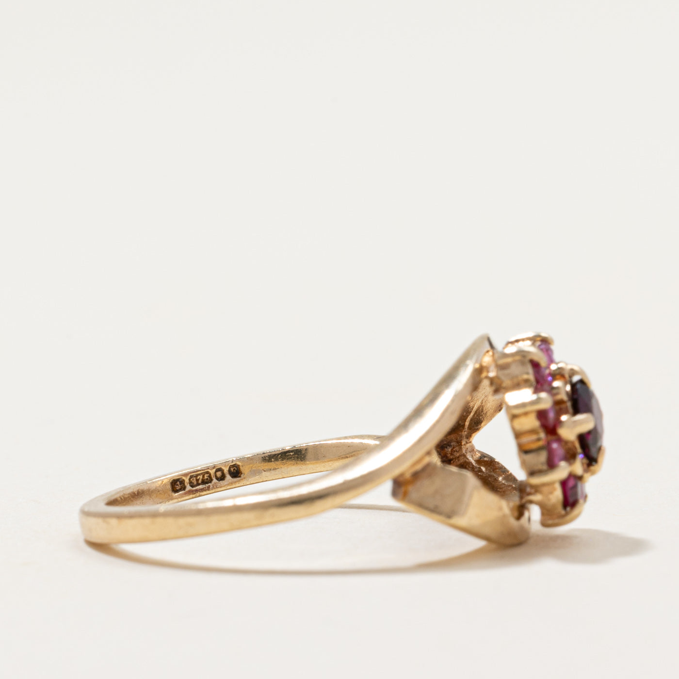 1976 London Ruby Petal Ring | 0.50ctw | SZ 7
