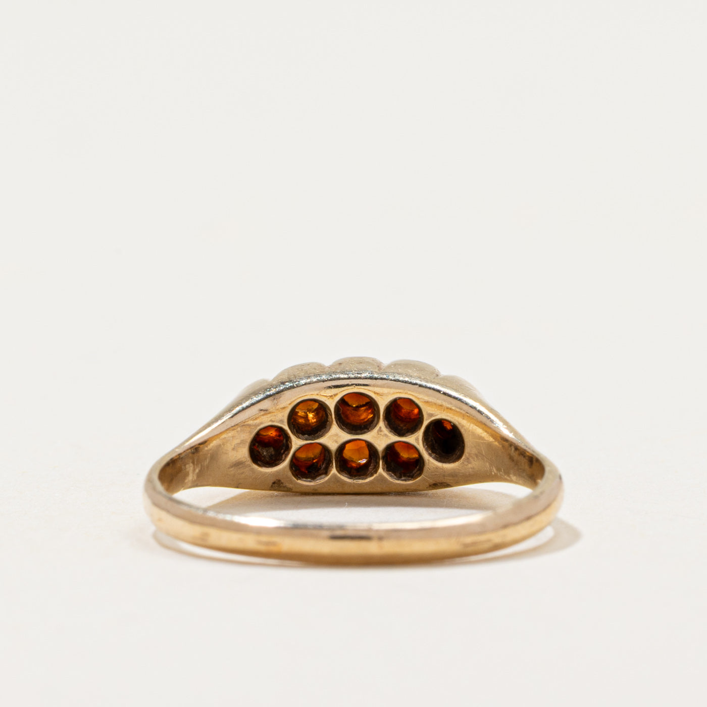 Vintage Round Cut Garnet Ring | 0.28ctw | SZ 4.75