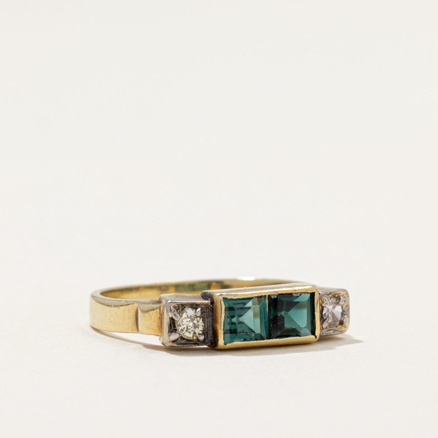 Synthetic Spinel & Diamond & Ring | 0.70ctw, 0.10ctw | SZ 5.25
