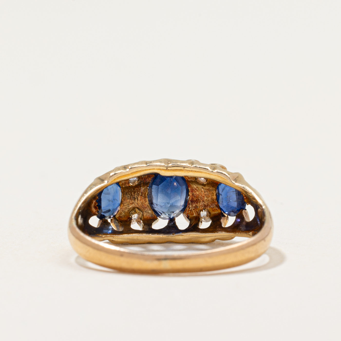 Vintage Sapphire & Diamond Ring | 1.00ctw, 0.10ctw | SZ 5