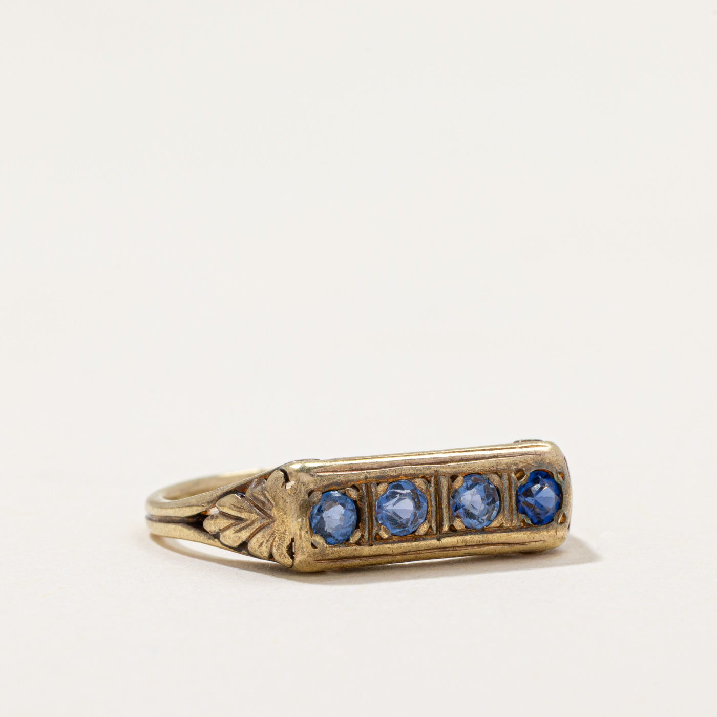 Vintage Four Stone Sapphire Ring | 0.24ctw | SZ 6