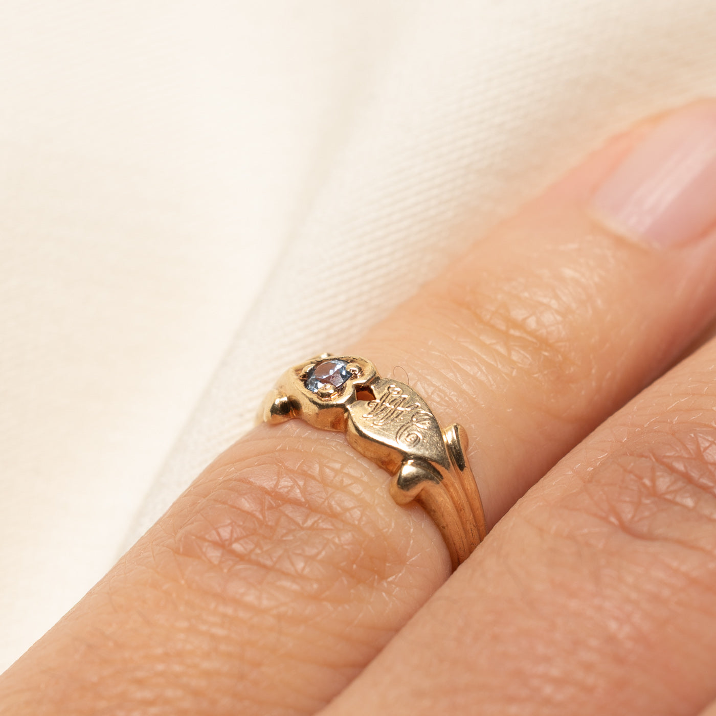 Synthetic Spinel Heart Ring | 0.07ct | SZ 2.25