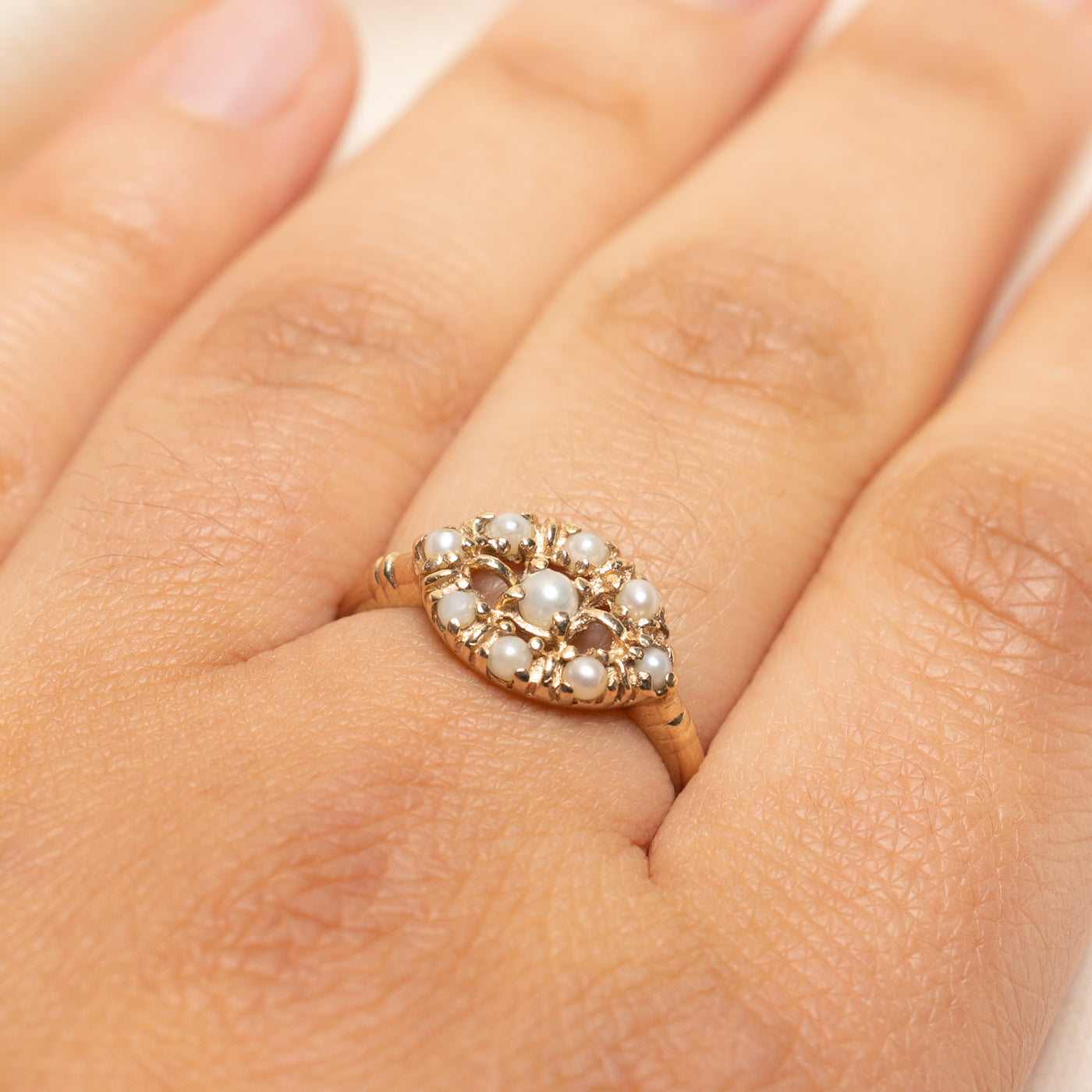 Retro Imitation Pearl Ring | SZ 7.25