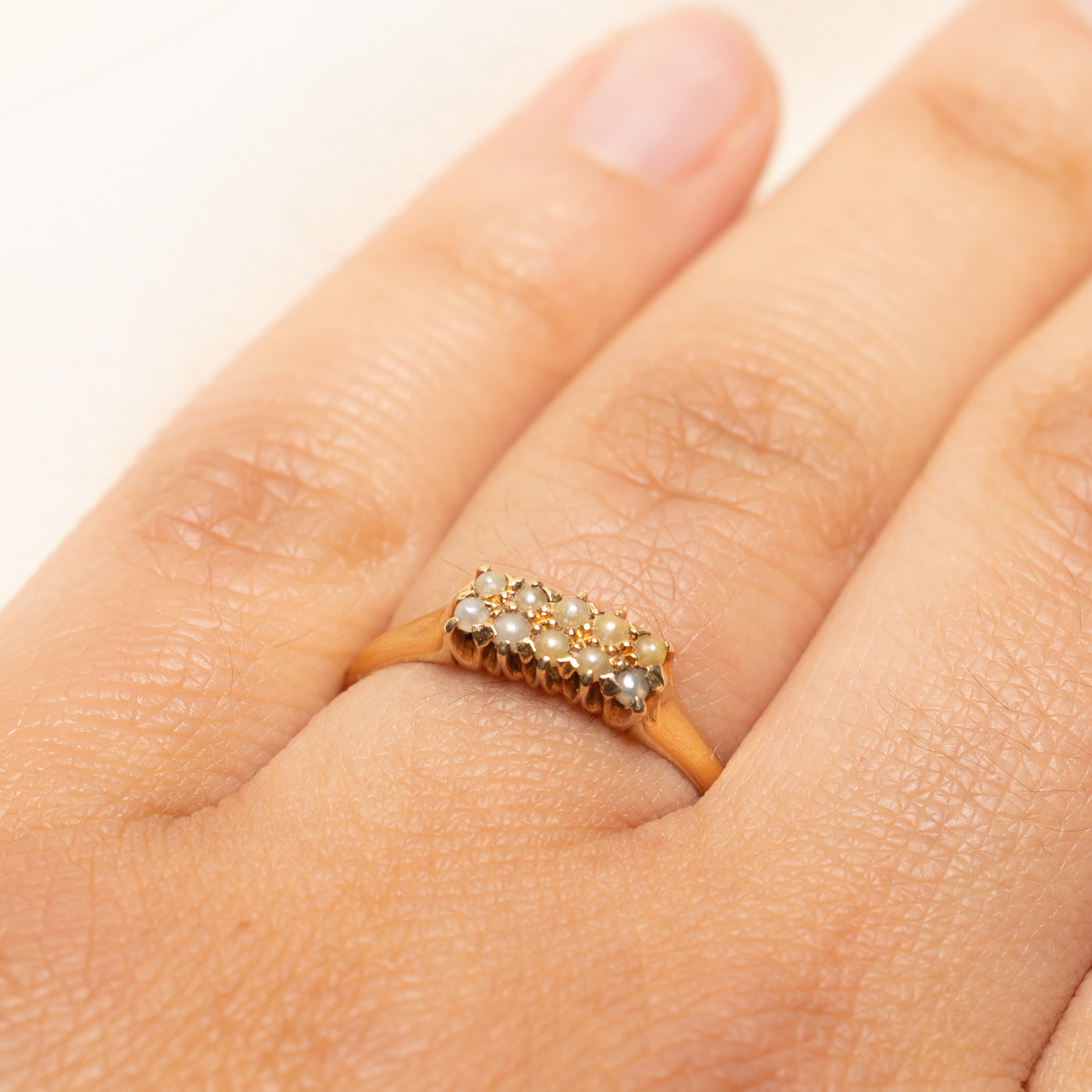 Vintage 14k Seed Pearls Ring | SZ 7