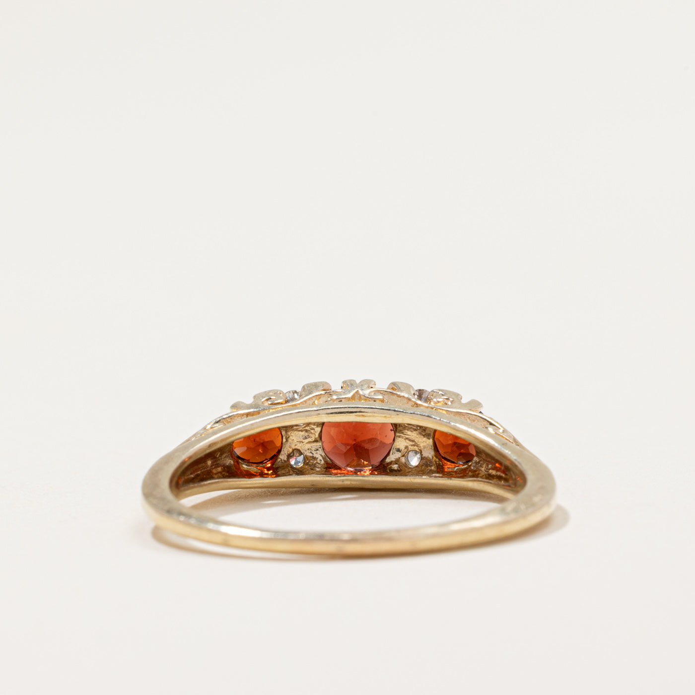 Vintage Garnet & Diamond Ring | 1.00ctw, 0.10ctw | SZ 9