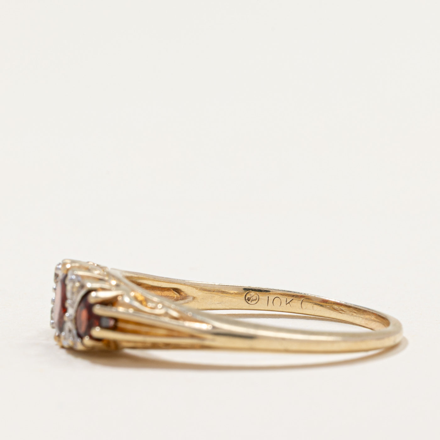 Vintage Garnet & Diamond Ring | 1.00ctw, 0.10ctw | SZ 9