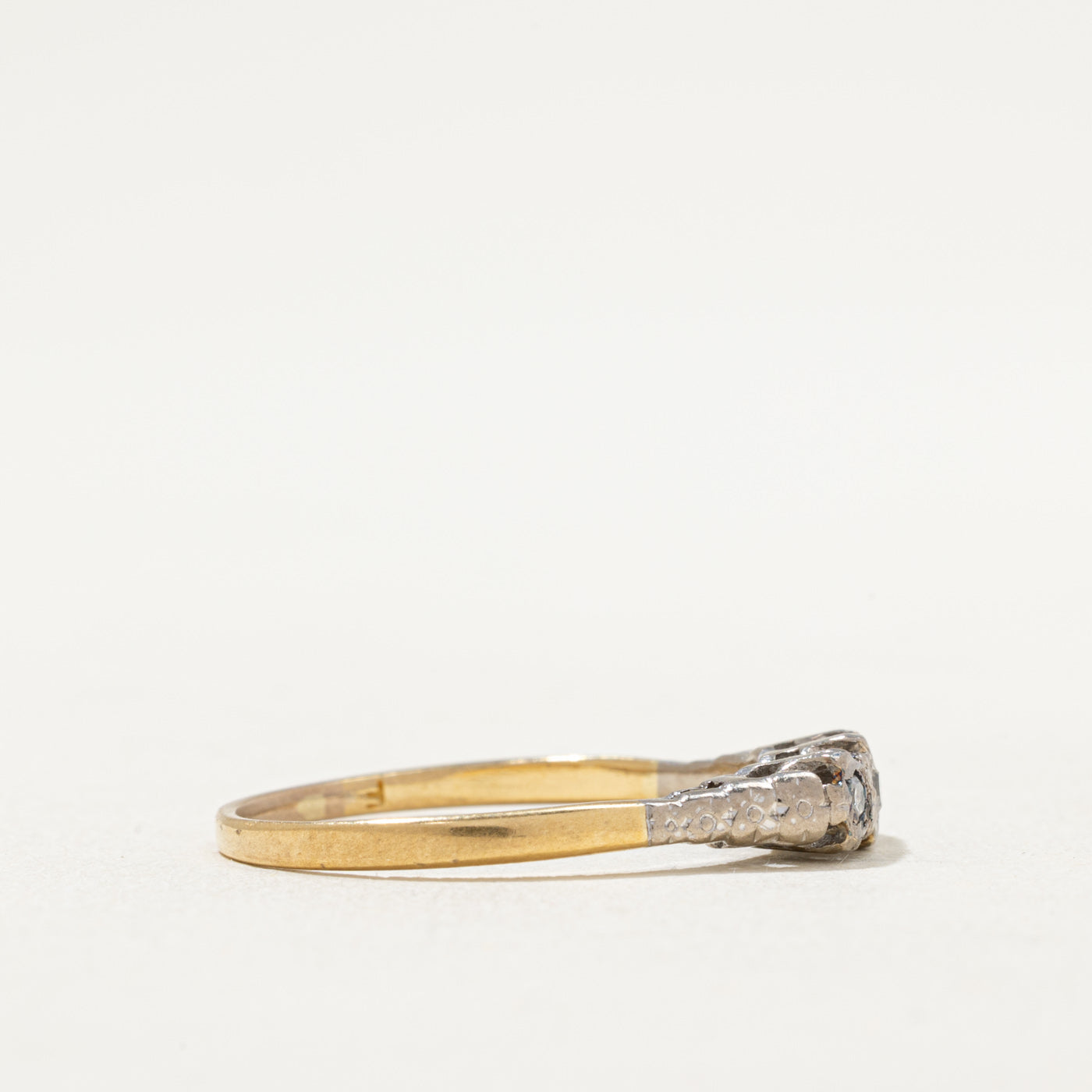 Vintage Three Stone Diamond Ring | 0.07ctw | SZ 8.5