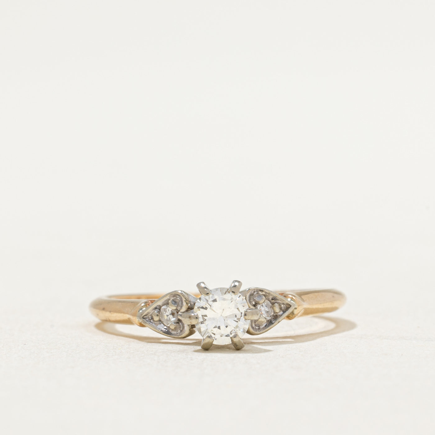 Vintage High Set Diamond Engagement Ring | 0.23ctw | SZ 5