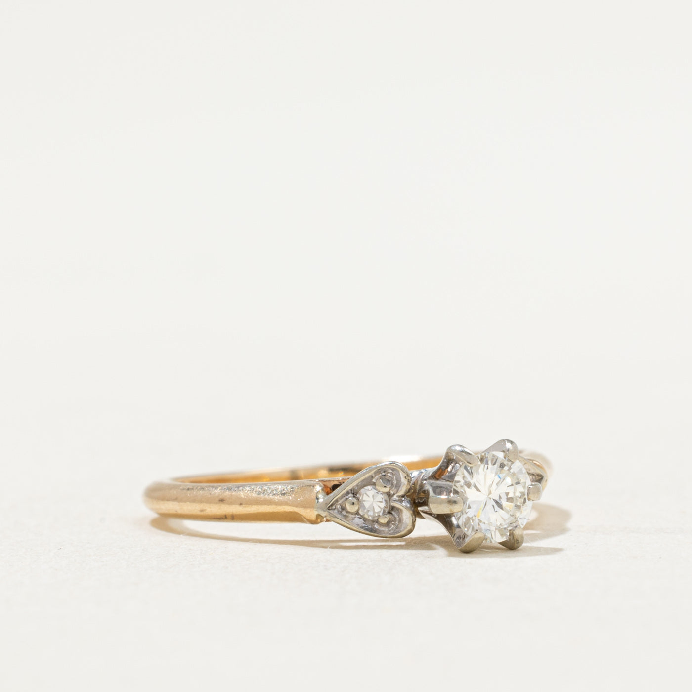 Vintage High Set Diamond Engagement Ring | 0.23ctw | SZ 5