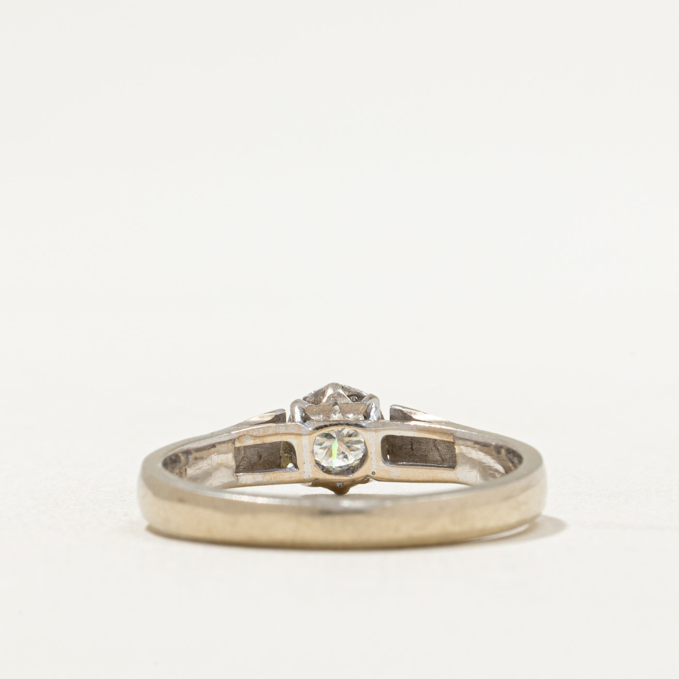 Solitaire Bezel Set Diamond Ring | 0.22ct | SZ 8.75