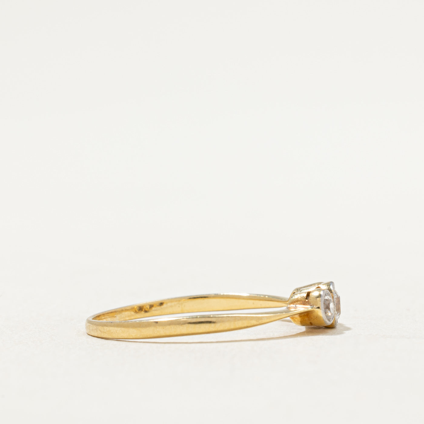 Three Stone Old European Cut Diamond Ring | 0.29ctw | SZ 7