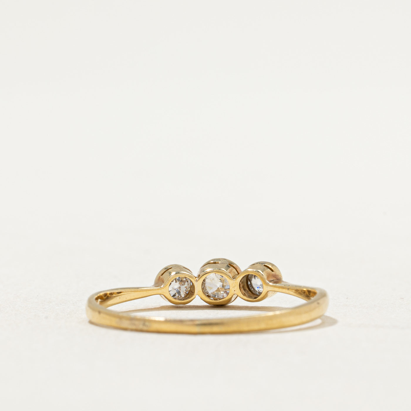 Three Stone Old European Cut Diamond Ring | 0.29ctw | SZ 7