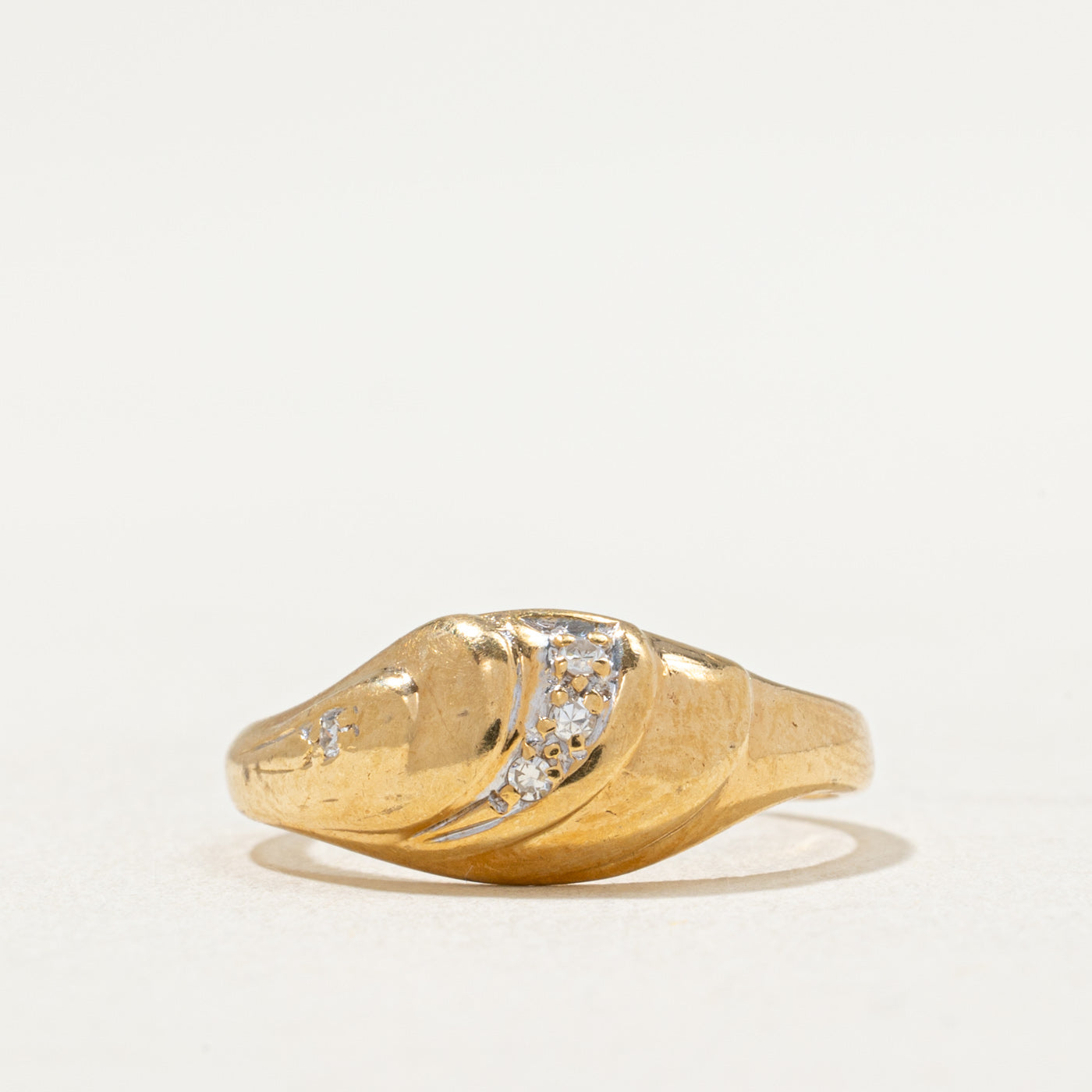 Diamond Waterfall Dome Ring | 0.04ctw | SZ 5