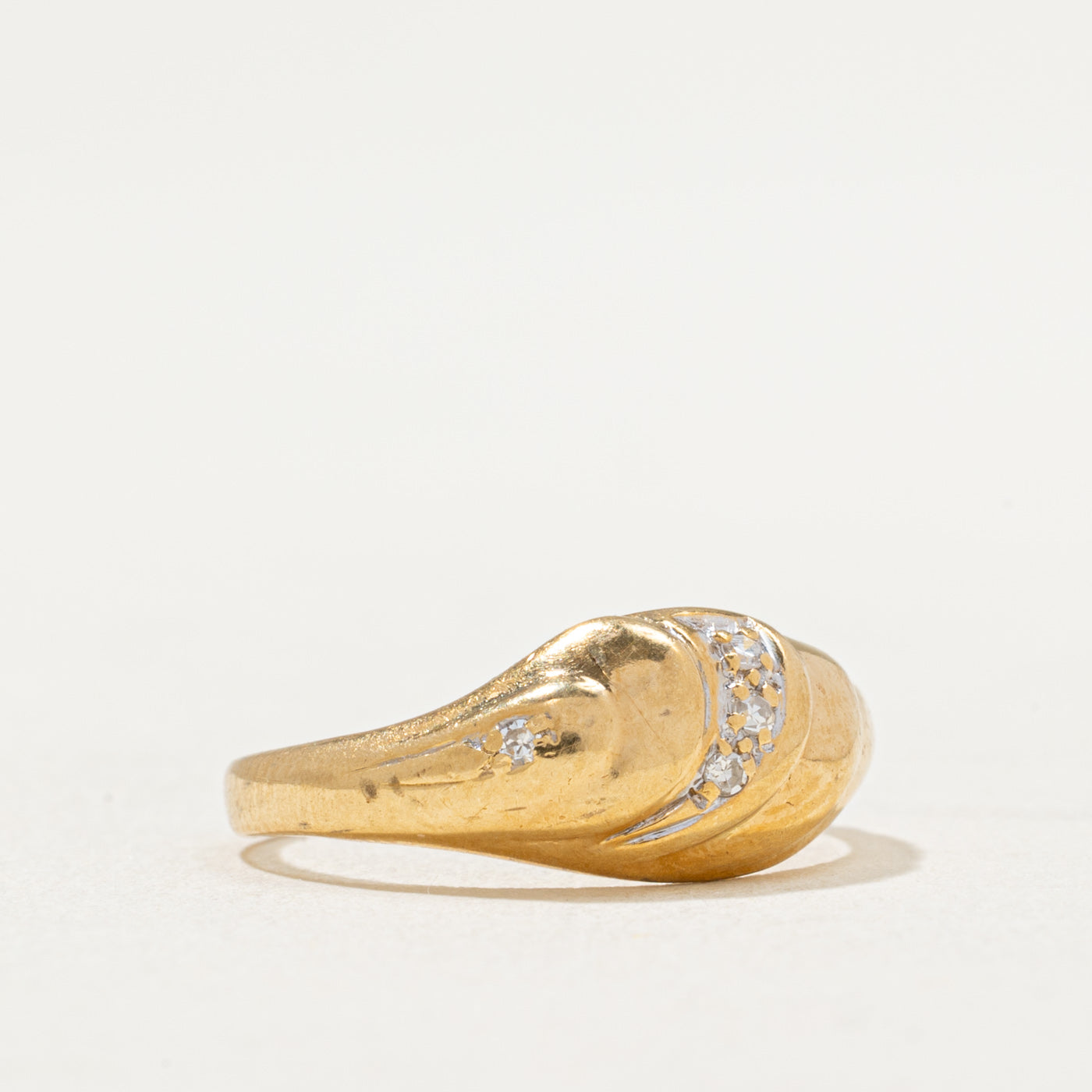 Diamond Waterfall Dome Ring | 0.04ctw | SZ 5