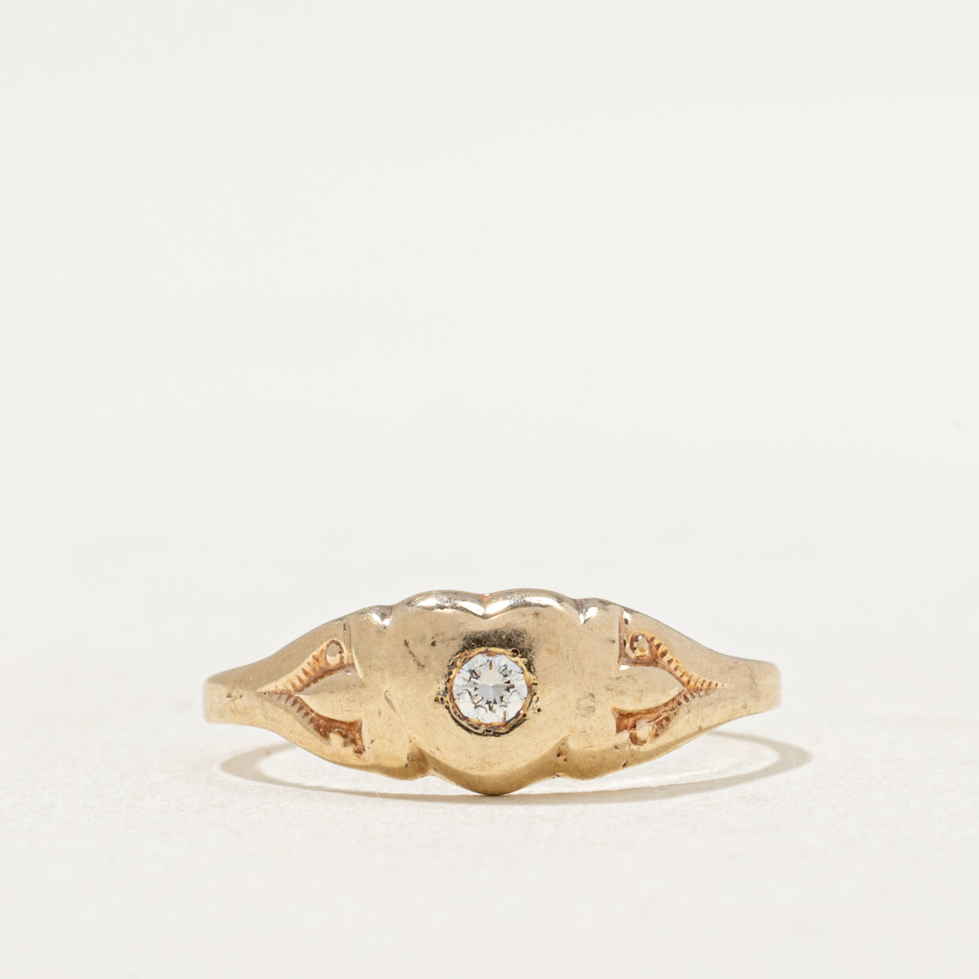 Bague cœur en diamant | 0,04 ct | Taille 4