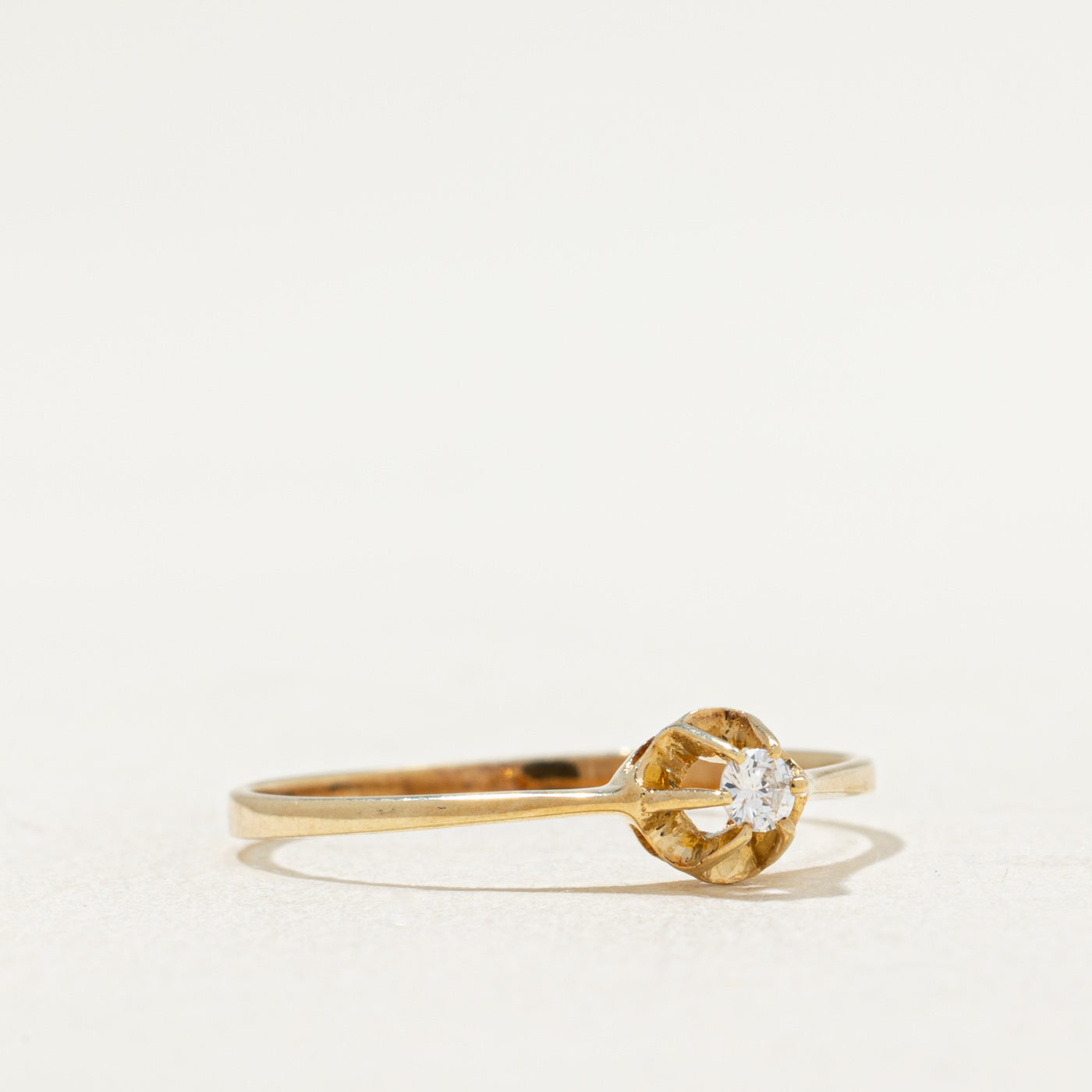 Solitaire Belcher Set Diamond Ring | 0.05ct | SZ 8