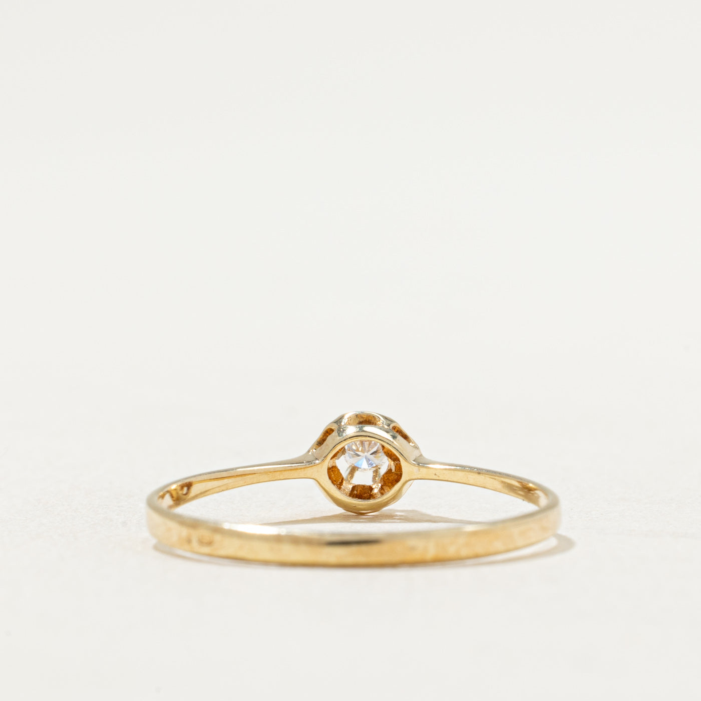 Solitaire Belcher Set Diamond Ring | 0.05ct | SZ 8