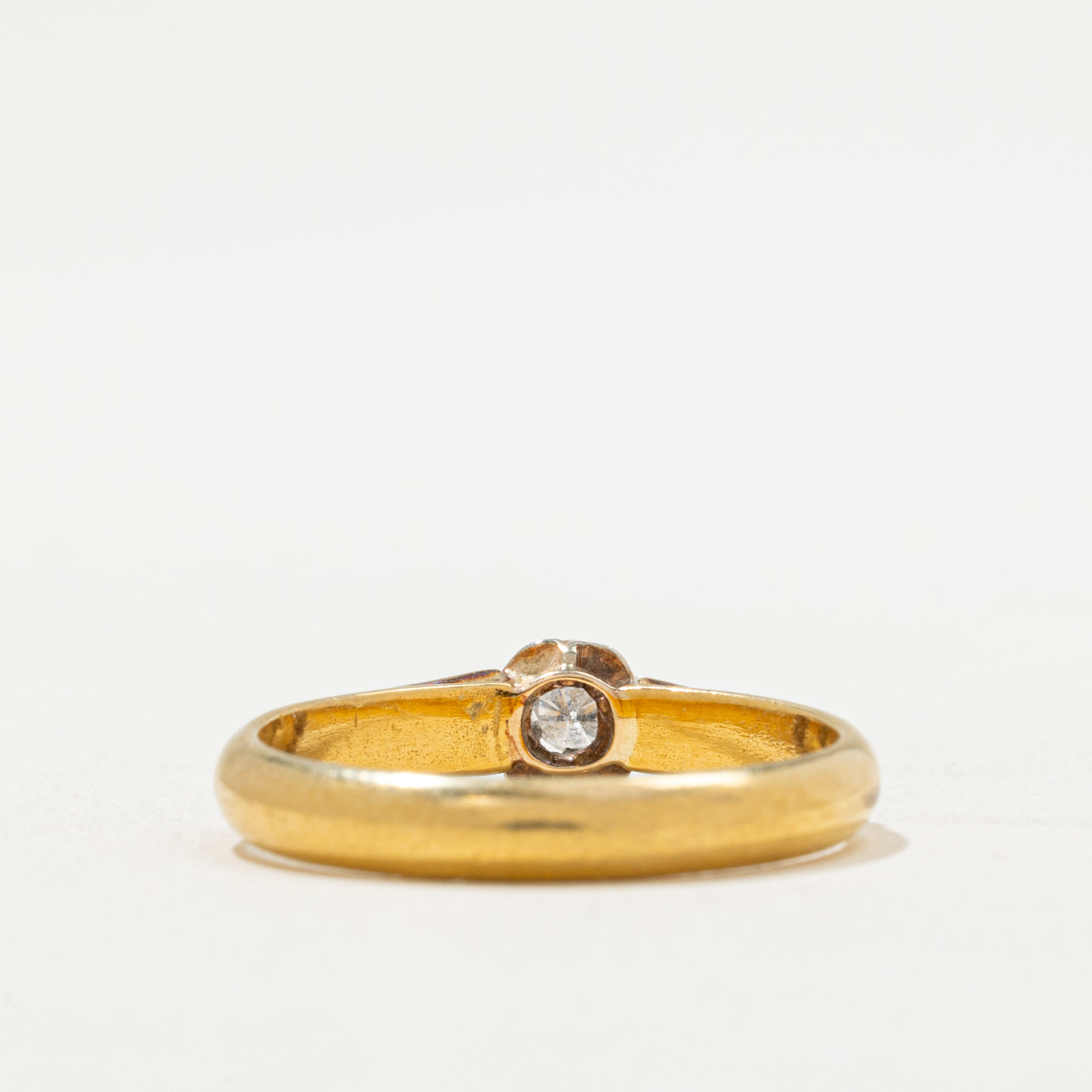 Vintage 21k Yellow Gold Diamond Ring | 0.11ct | SZ 7.75