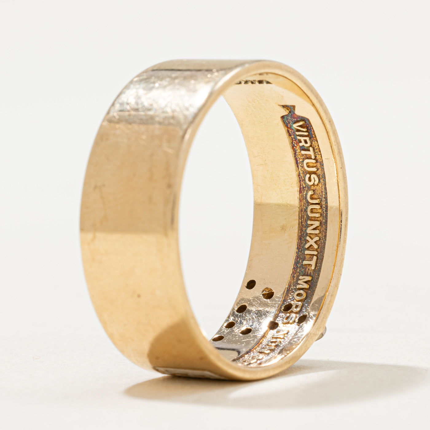 Vintage Masonic Diamond Accent Band | 0.13tw | SZ 11.25