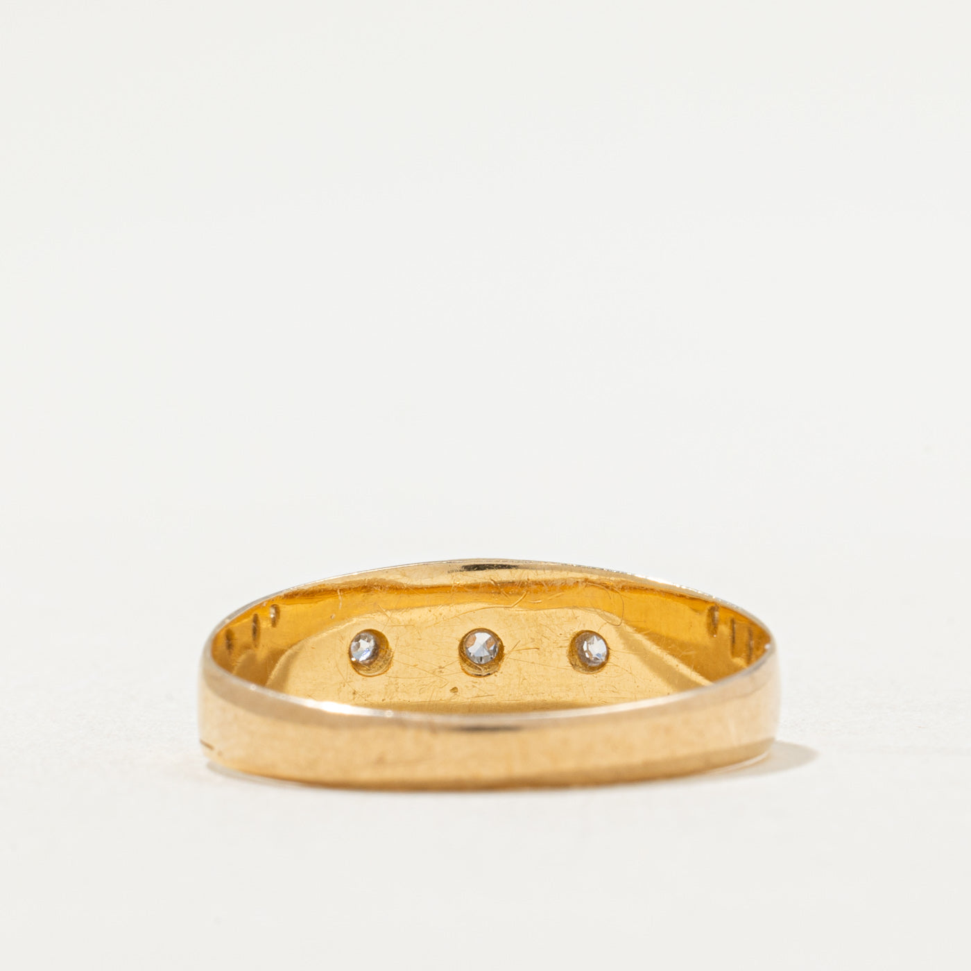 Antique Three Stone Diamond Ring | 0.06ctw | SZ 8.75