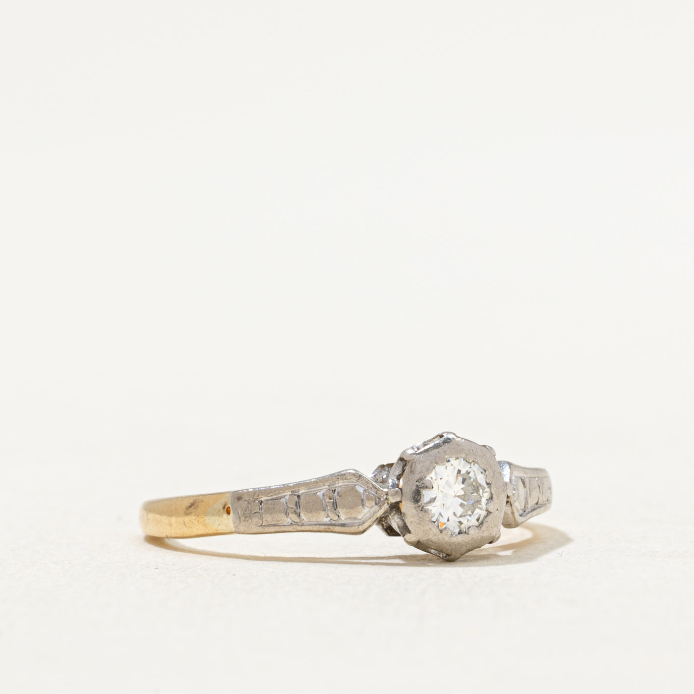 Vintage Single Stone Diamond Ring | 0.17ct | SZ 5.5