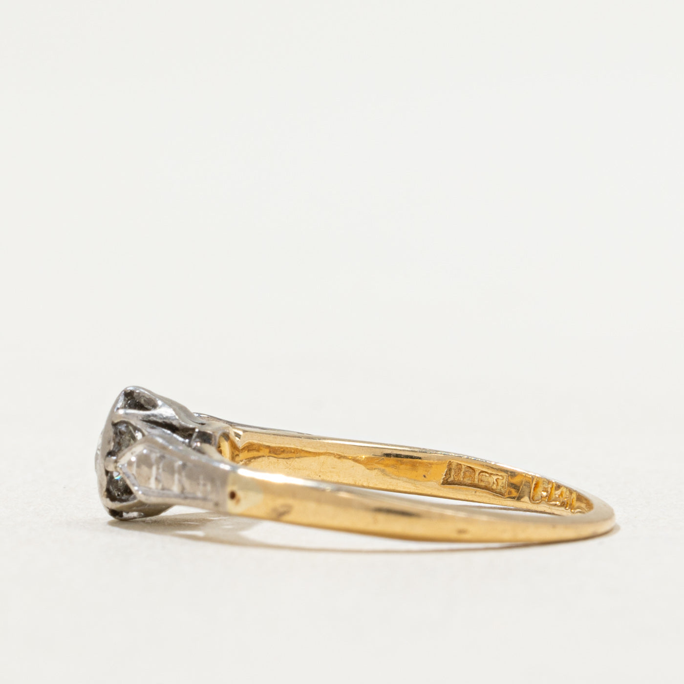 Vintage Single Stone Diamond Ring | 0.17ct | SZ 5.5