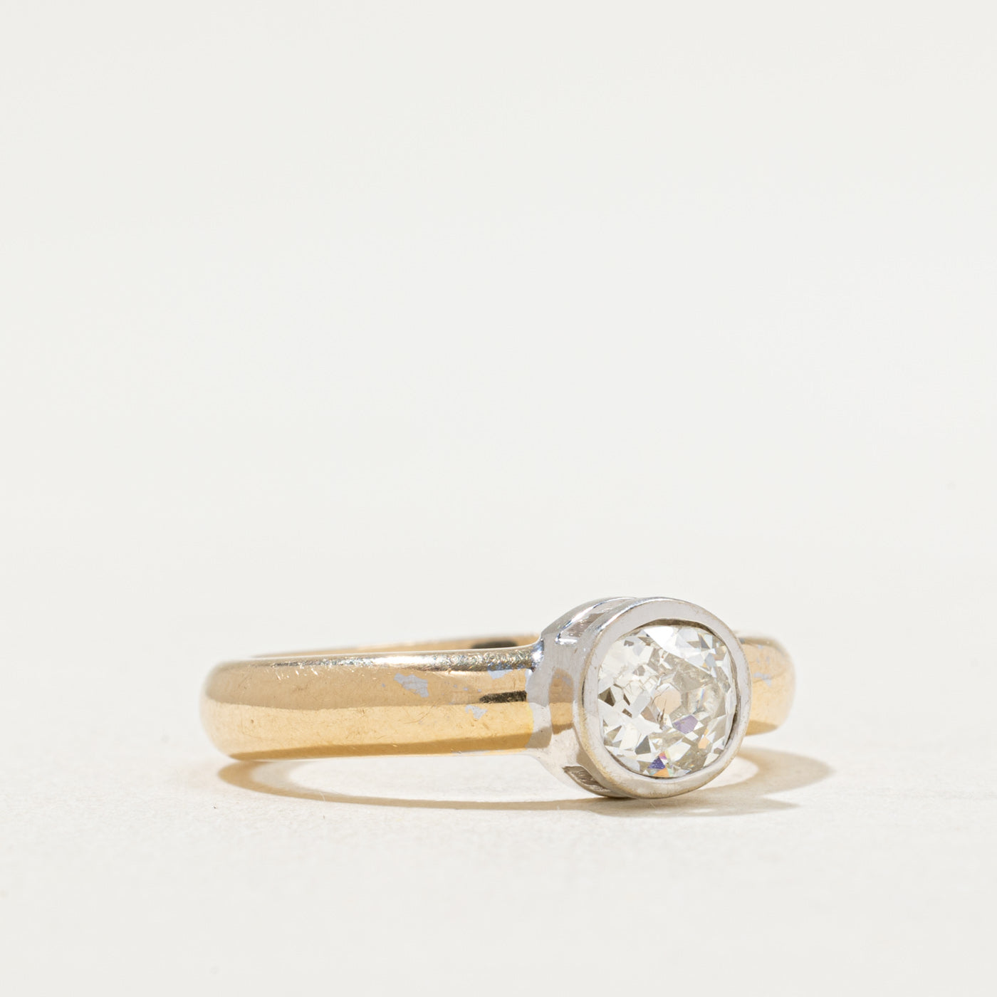 Antique Bezel Set Diamond Engagement Ring | 0.60ct | SZ 6