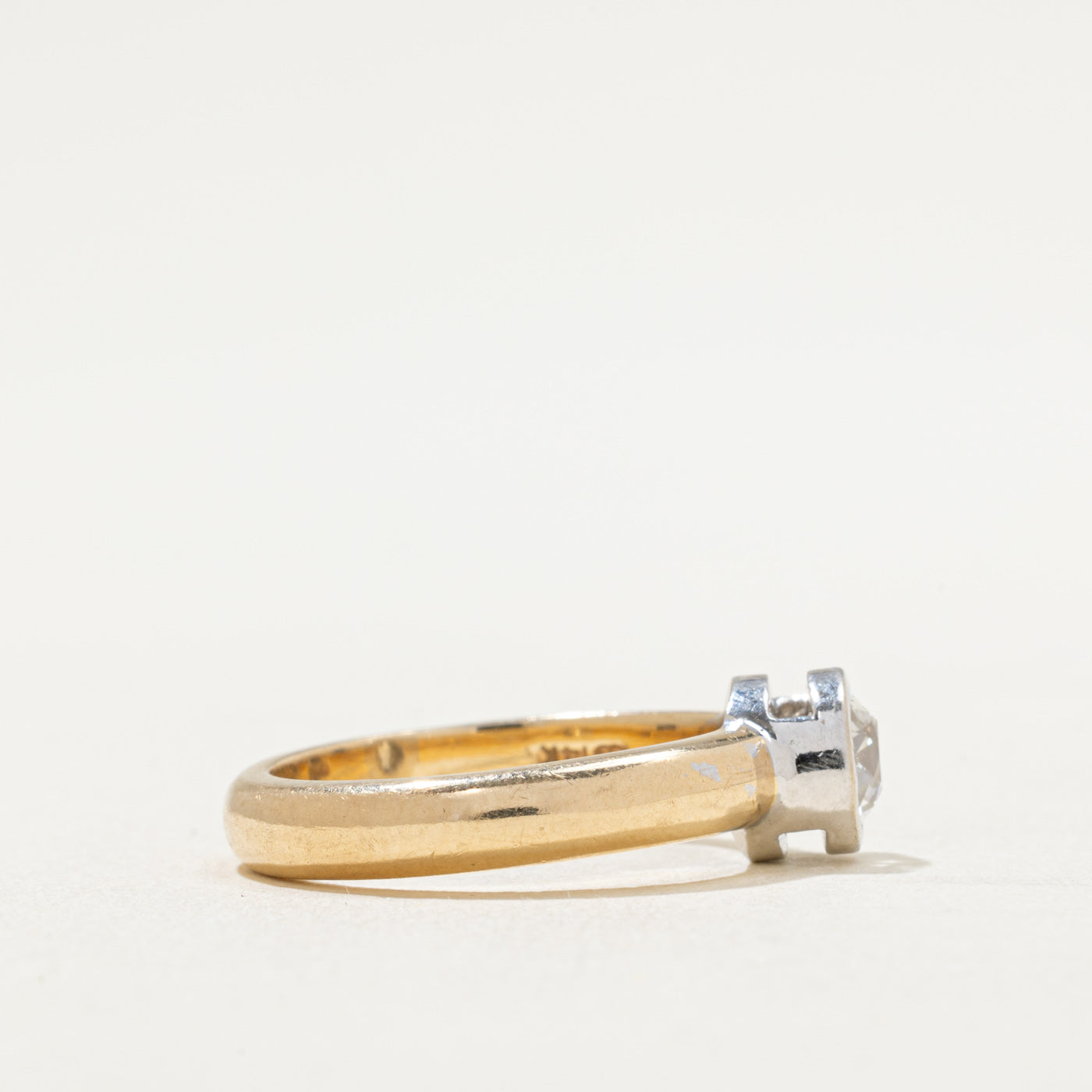Antique Bezel Set Diamond Engagement Ring | 0.60ct | SZ 6