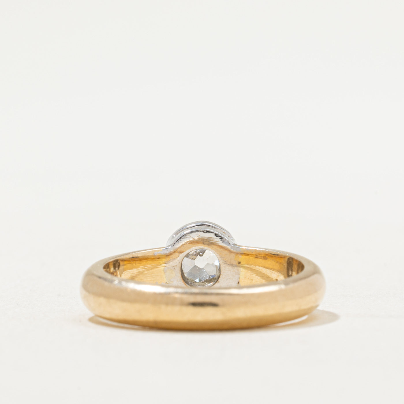 Antique Bezel Set Diamond Engagement Ring | 0.60ct | SZ 6