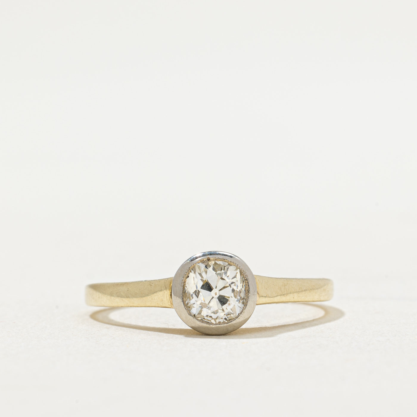 Bague de fiançailles ancienne en diamant de mine ancienne | 0,52 ct | Taille 7,5