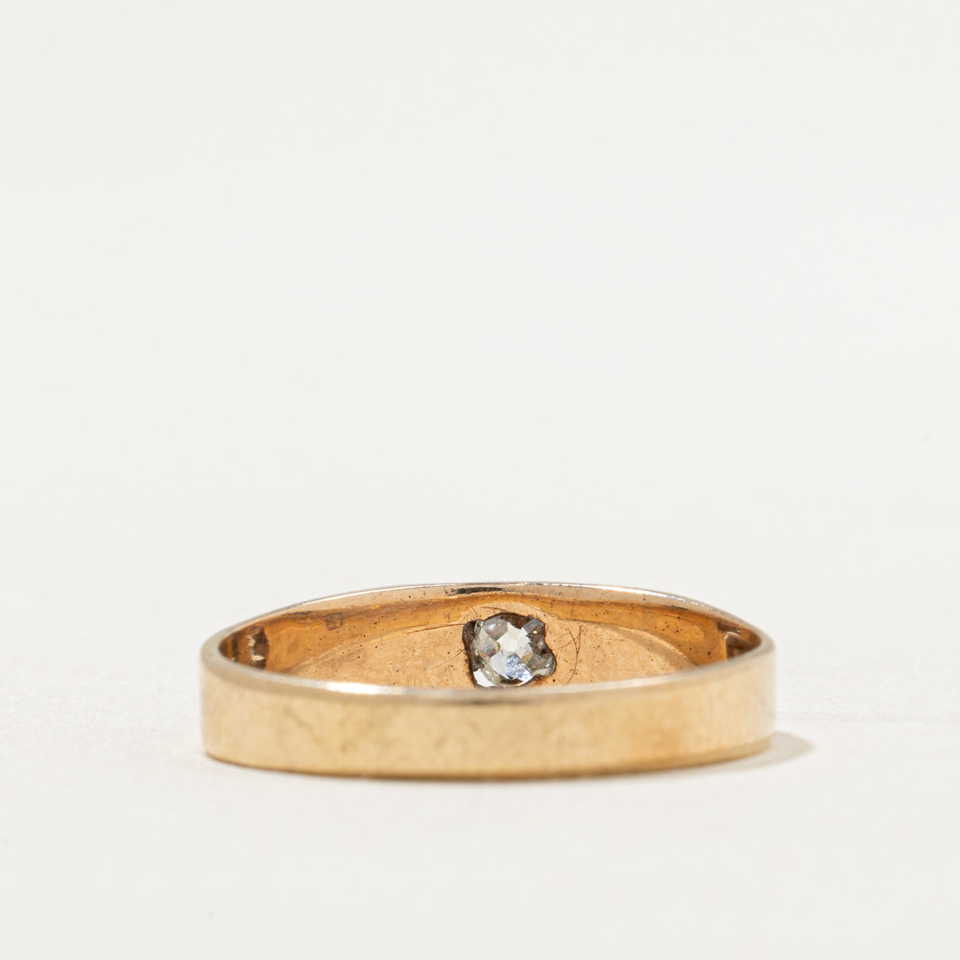 Antique Single Stone Diamond Band | 0.15ct | SZ 7.75