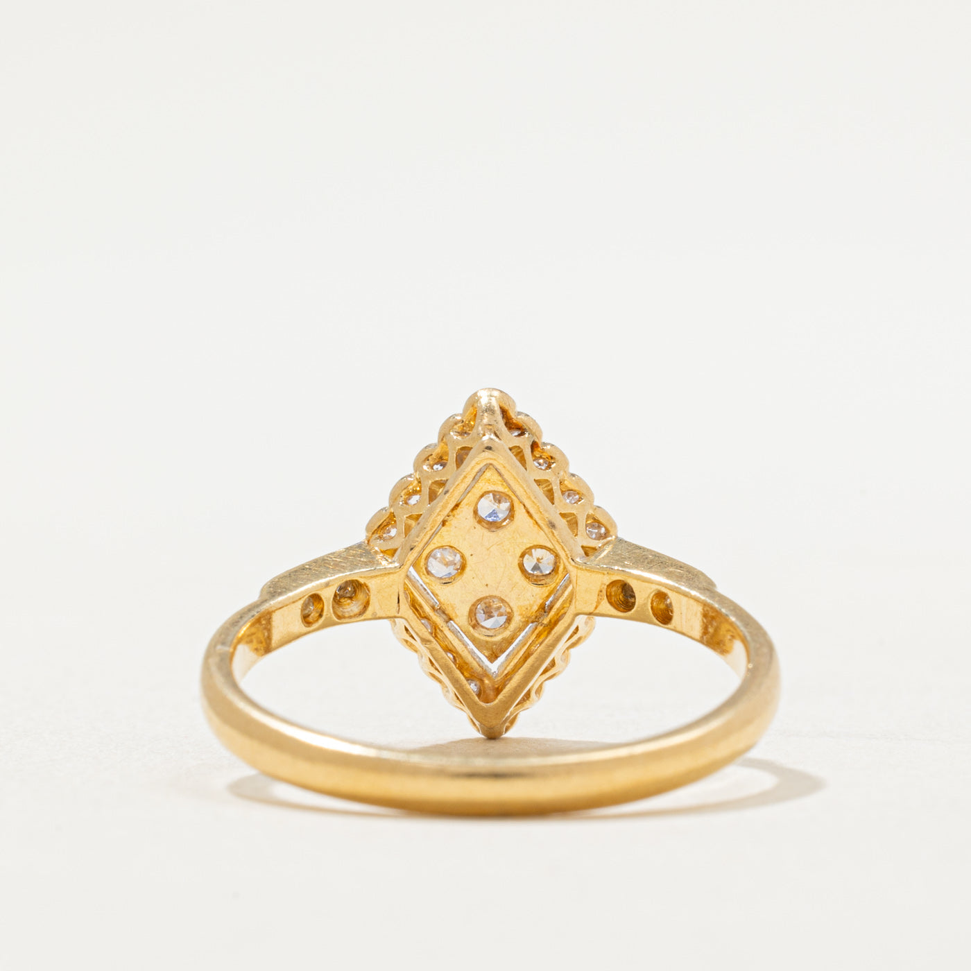 Diamond Rhombus Shaped Ring | 0.28ctw | SZ 9