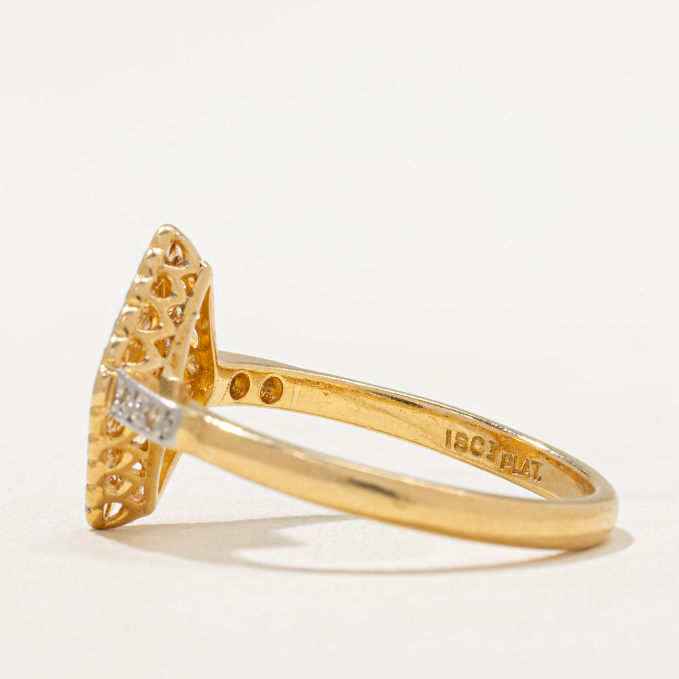Diamond Rhombus Shaped Ring | 0.28ctw | SZ 9