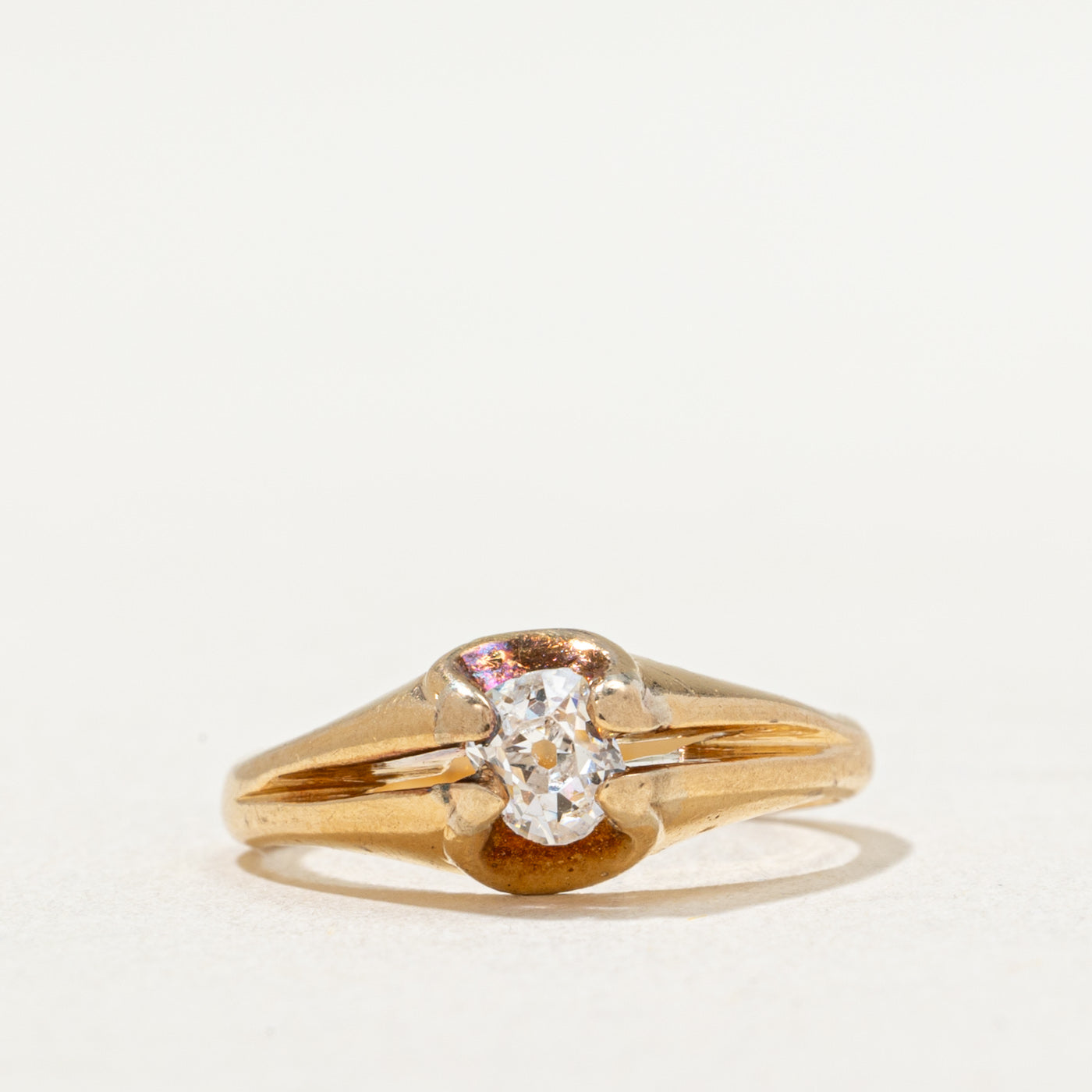 Antique Old Mine Diamond Ring | 0.20ct | SZ 2.5