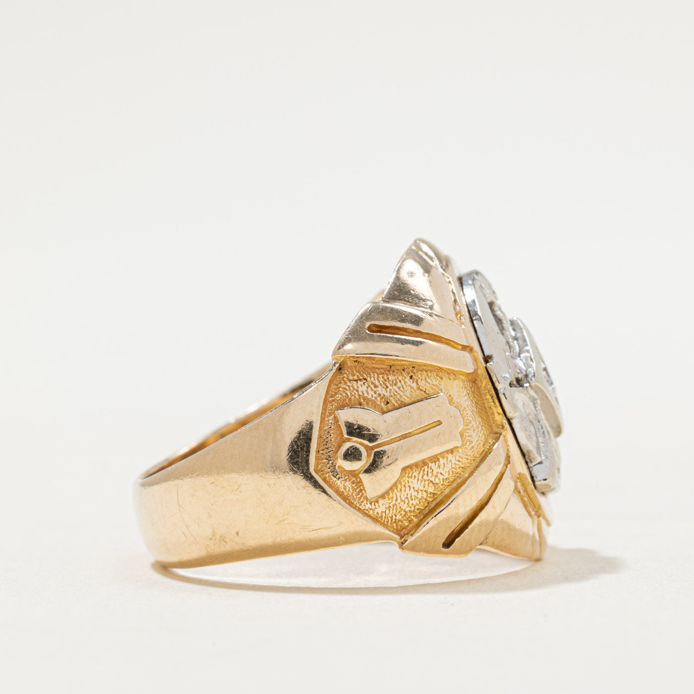 Single Stone Diamond Free Masons Ring | 0.17ct | SZ 11