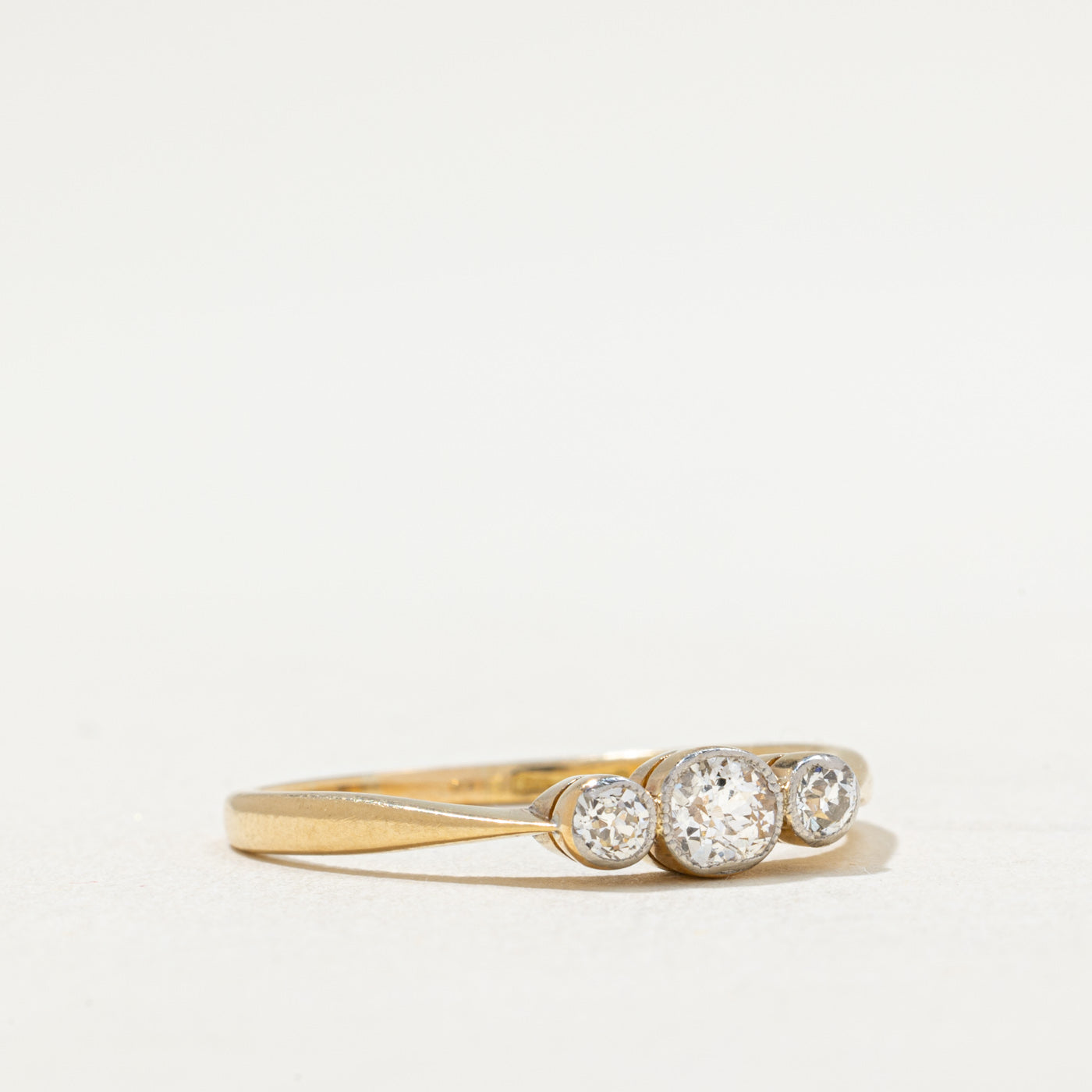 Three Stone Old European Diamond Ring | 0.34ctw | SZ 9