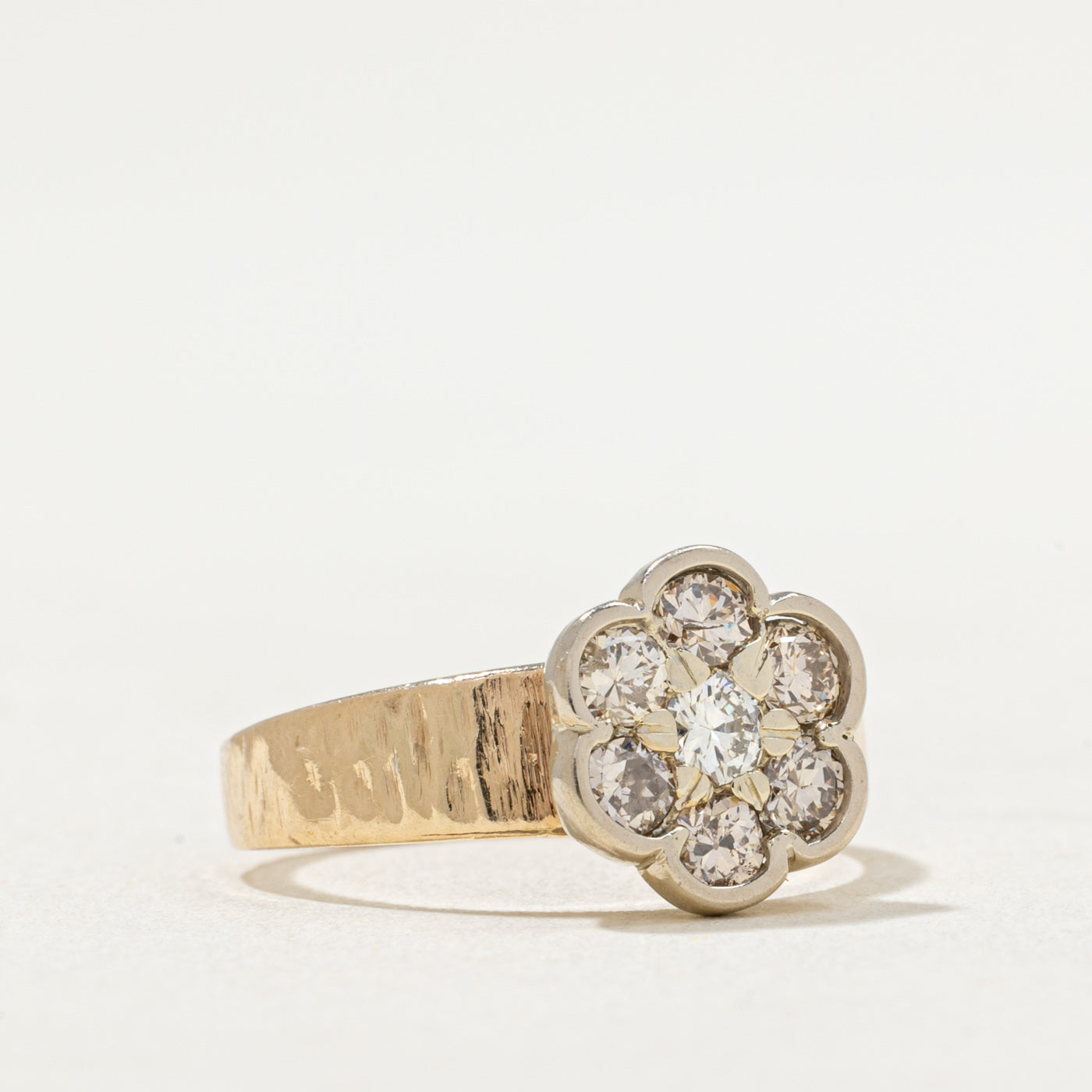 14k Diamond Daisy Ring | 0.60ctw | SZ 5.75