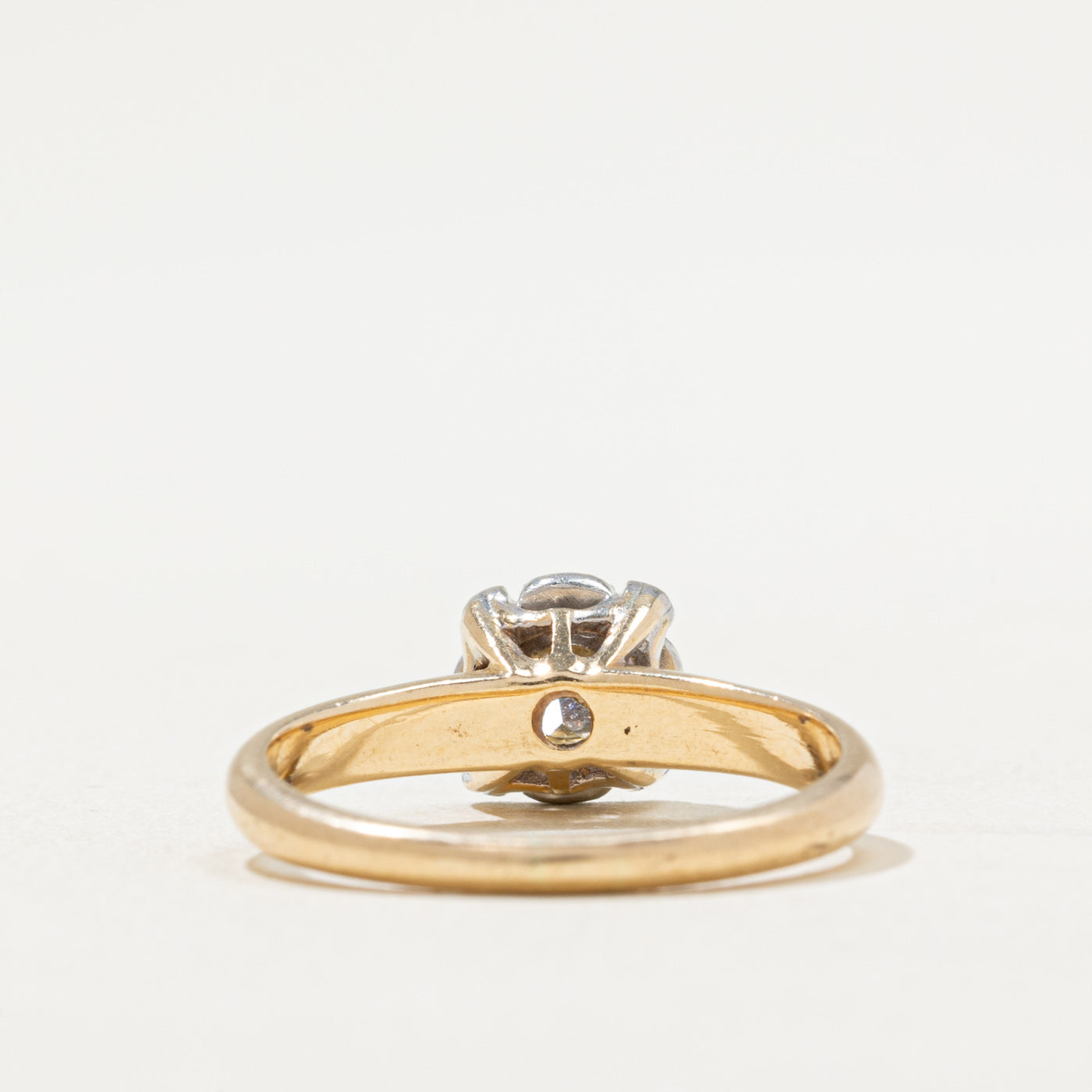 Fancy Yellow Old Mine Cut Diamond Engagement Ring | 0.37ct | SZ 7.5