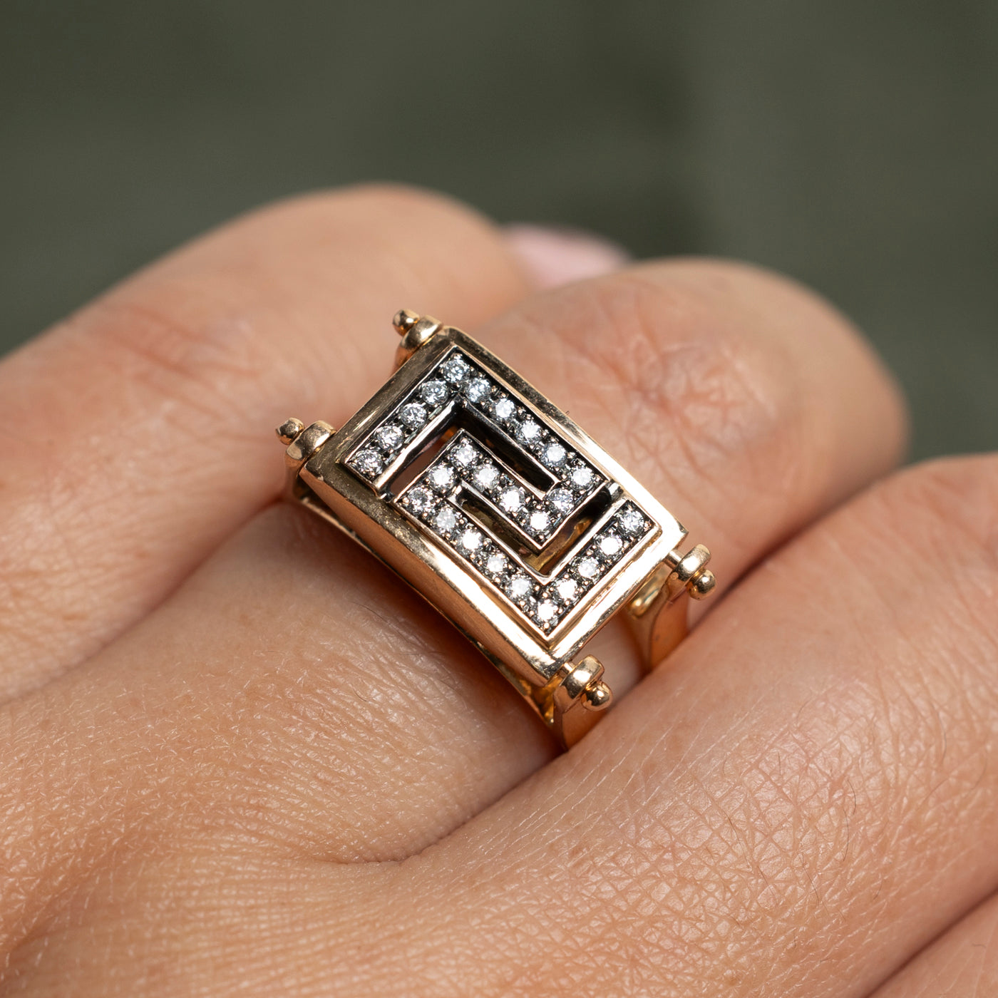 Flippable Diamond Geometric Design Ring | 0.47ctw | SZ 7.5