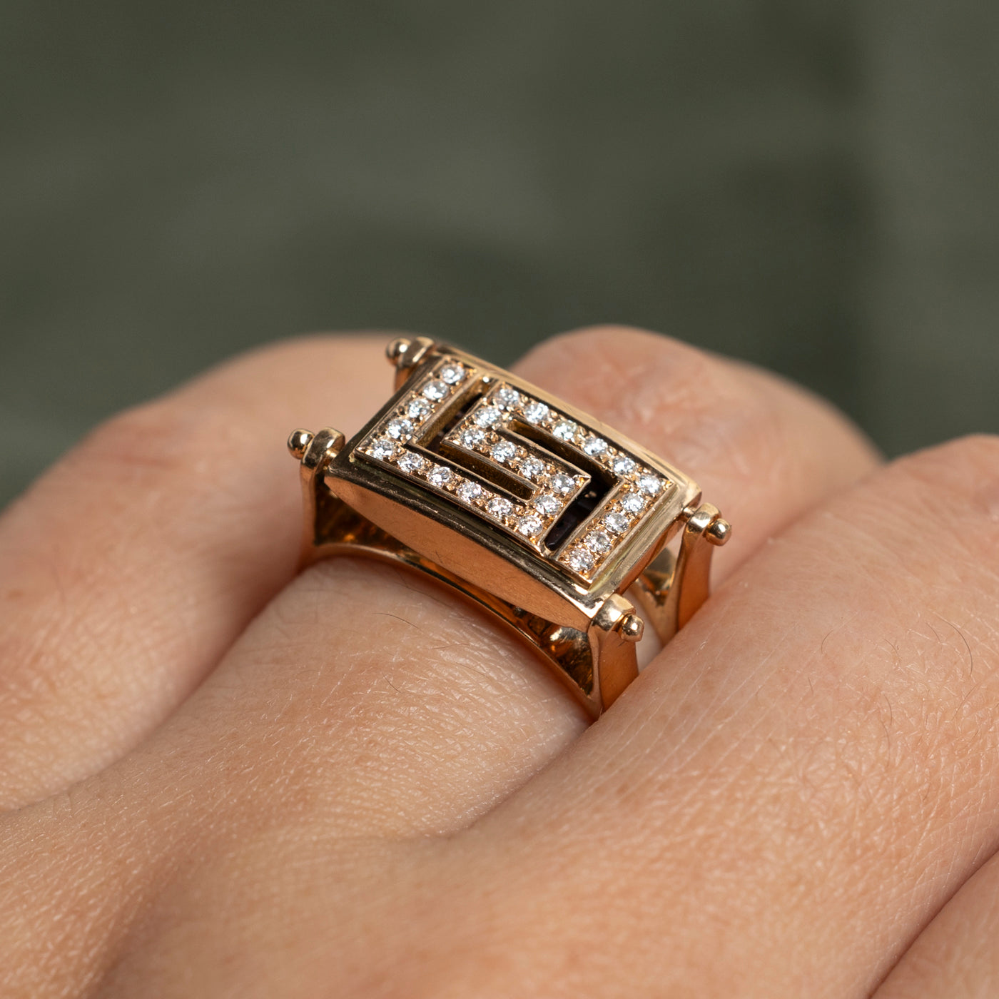 Flippable Diamond Geometric Design Ring | 0.47ctw | SZ 7.5