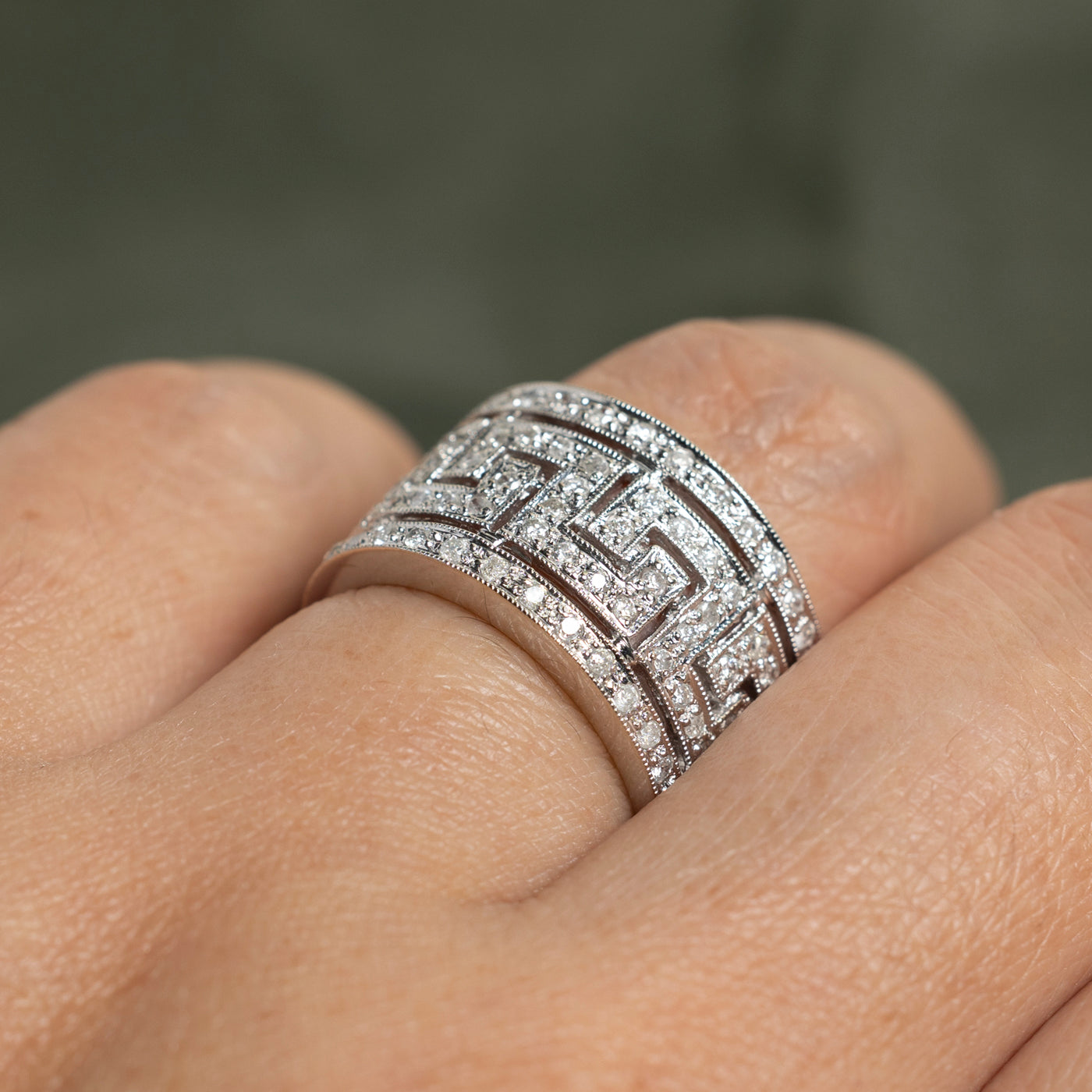 Diamond Geometric Design Band | 0.86ctw | SZ 6.75