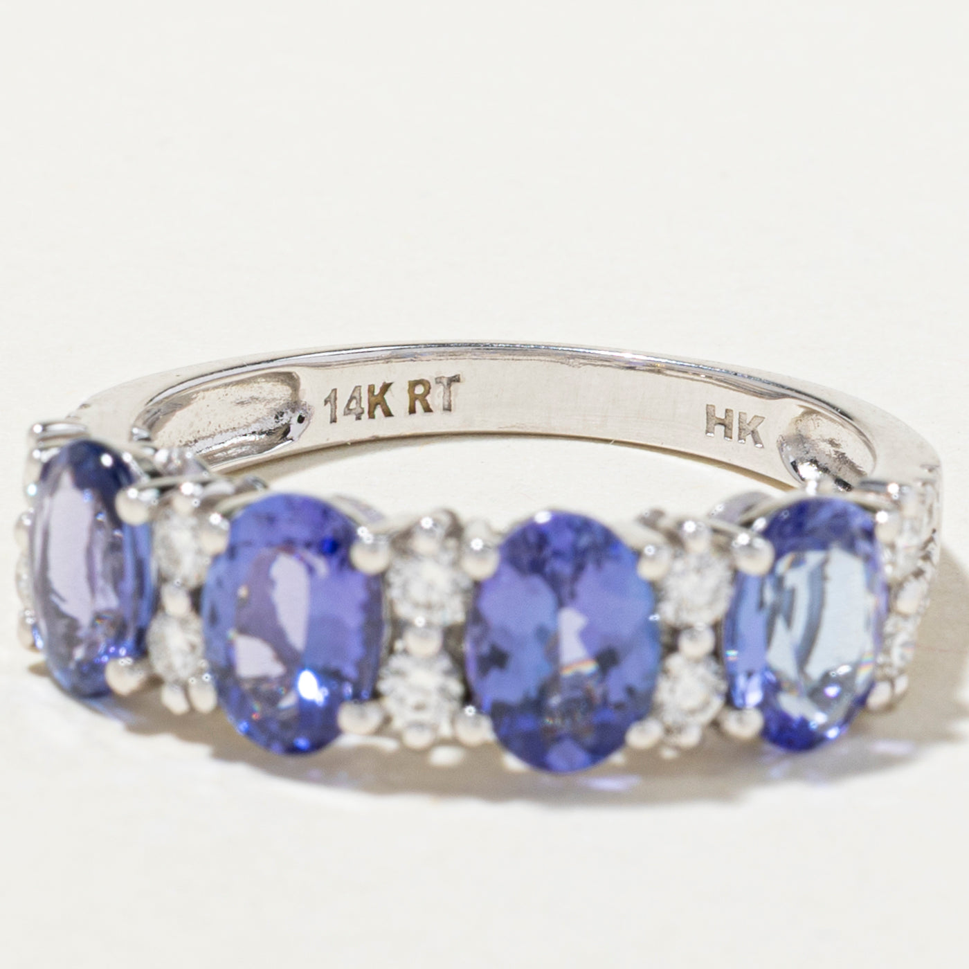 Four Stone Tanzanite & Diamond Ring | 3.51ctw, 0.61ctw | SZ 10.25