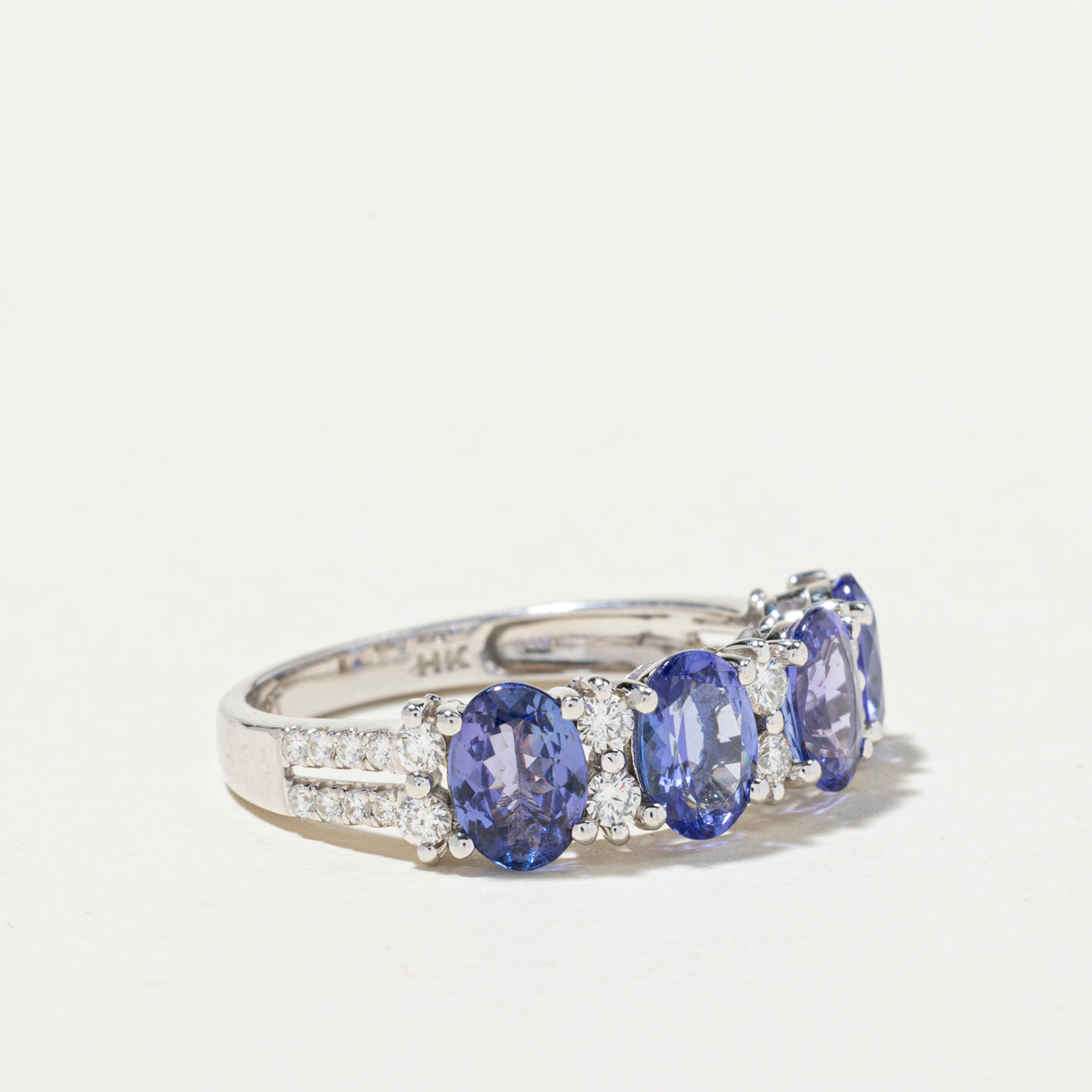Four Stone Tanzanite & Diamond Ring | 3.51ctw, 0.61ctw | SZ 10.25