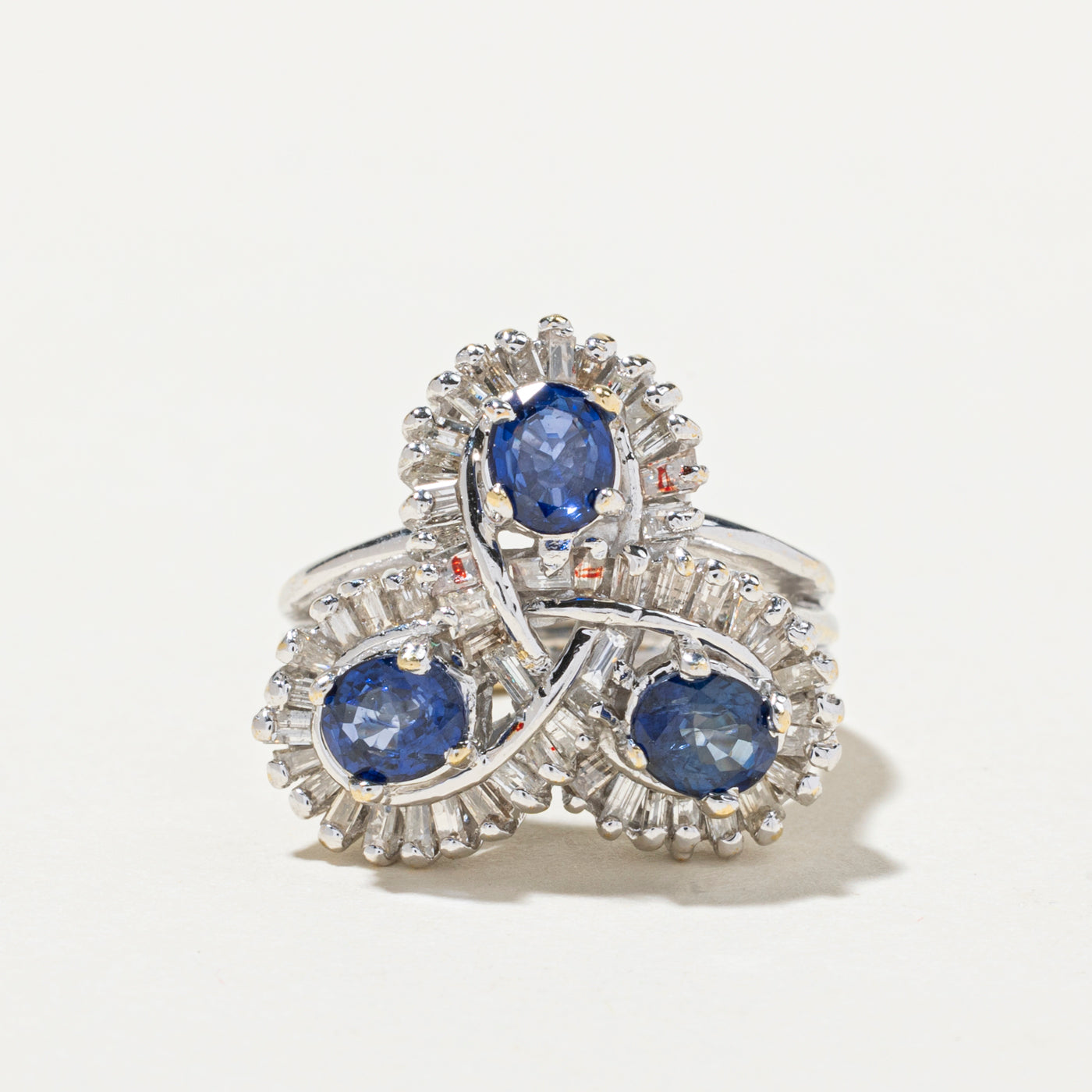 Sapphire & Diamond Cocktail Ring | 1.23ct, 0.67ctw | SZ 4.5