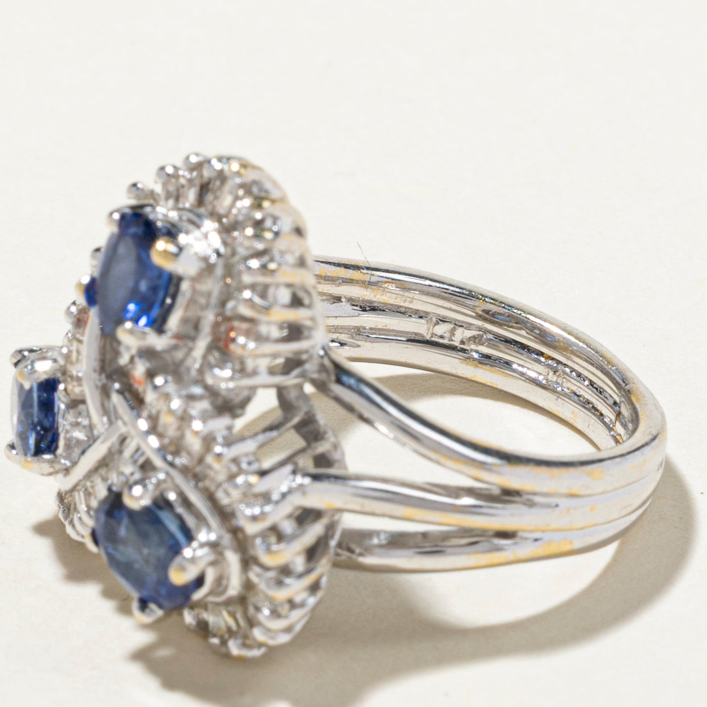 Sapphire & Diamond Cocktail Ring | 1.23ct, 0.67ctw | SZ 4.5